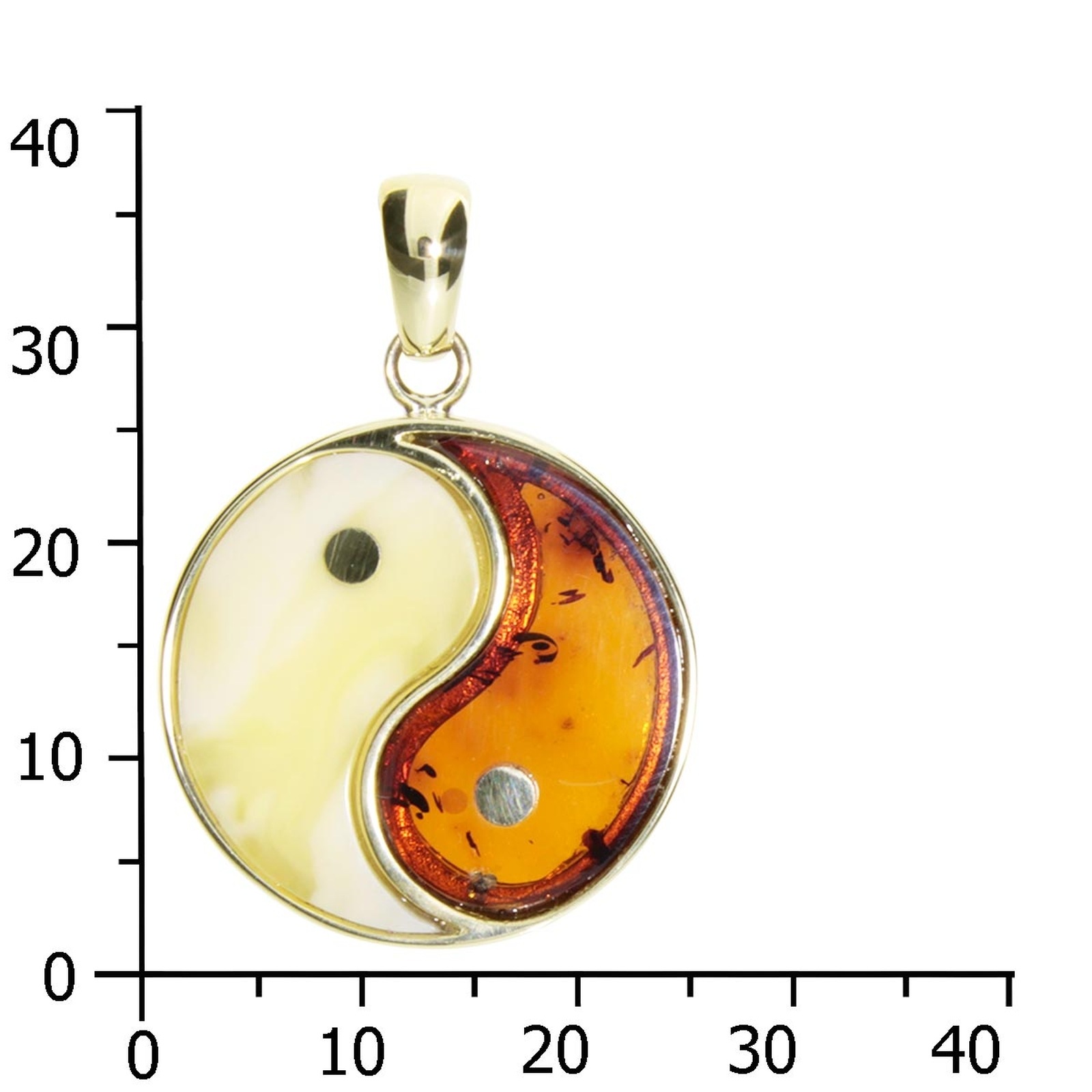 OSTSEE-SCHMUCK Kettenanhänger »- Yin & Yang - Gold 585/000 - Bernstein«