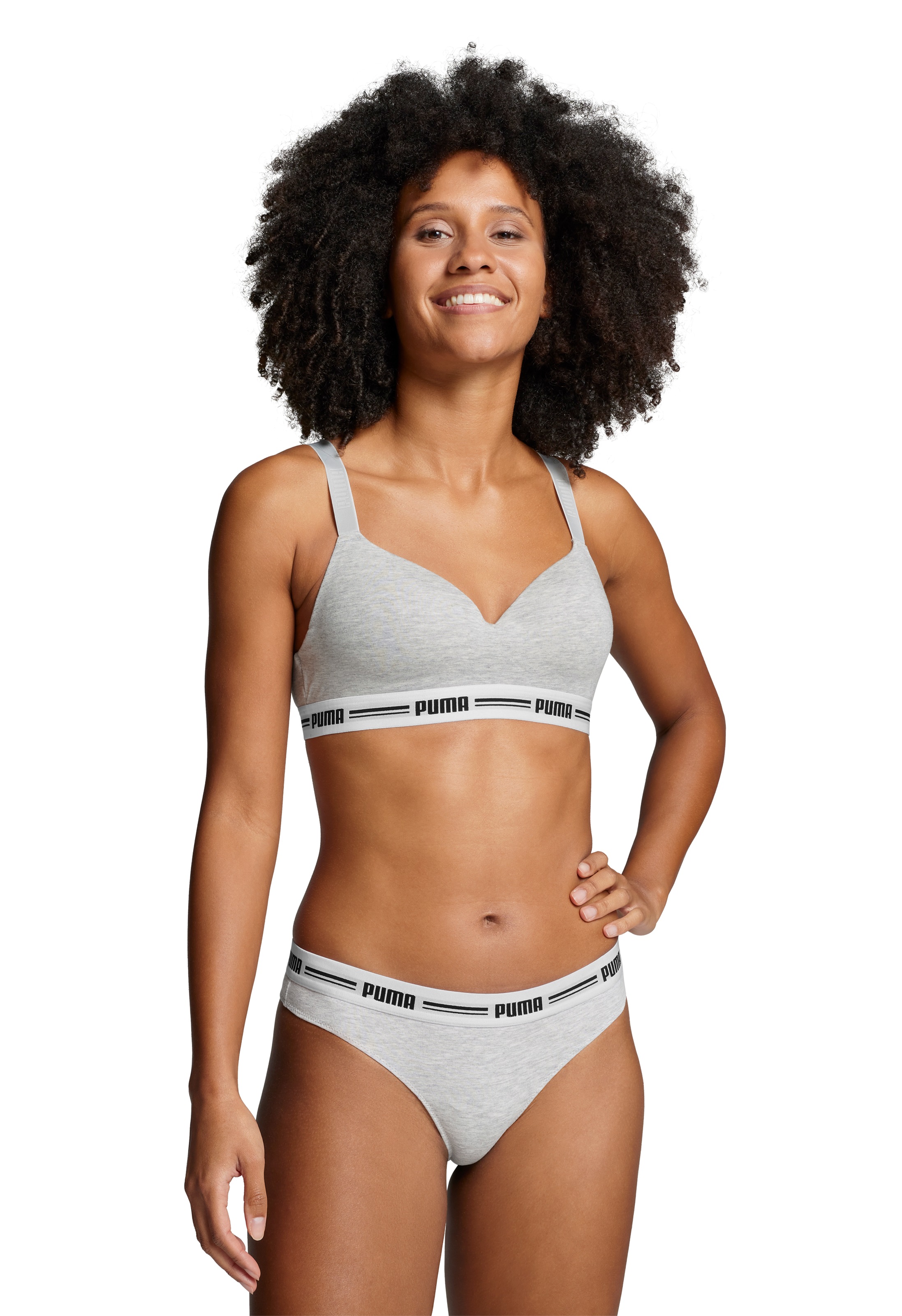 PUMA String »PUMA WOMEN STRING 2P«, (2er Pack), Mit elastischem Logobund