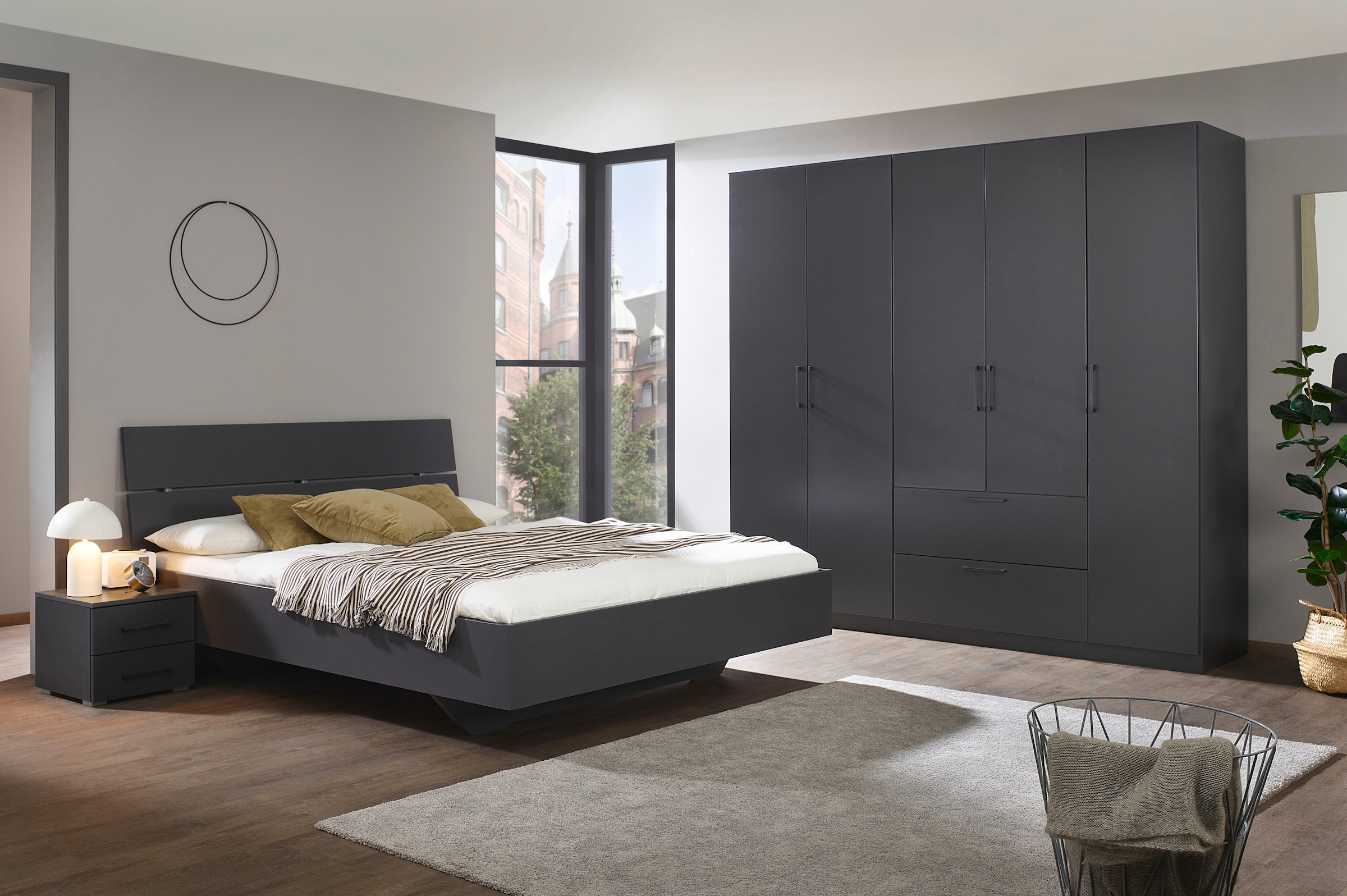 INOSIGN BY RAUCH Schlafzimmer-Set »Komplettschlafzimmer Schlafzimmer Challenger (Set 4-teilig)«, Schrank 2 Breiten, Bett 3 Breiten, 2 Nachttische MADE IN GERMANY