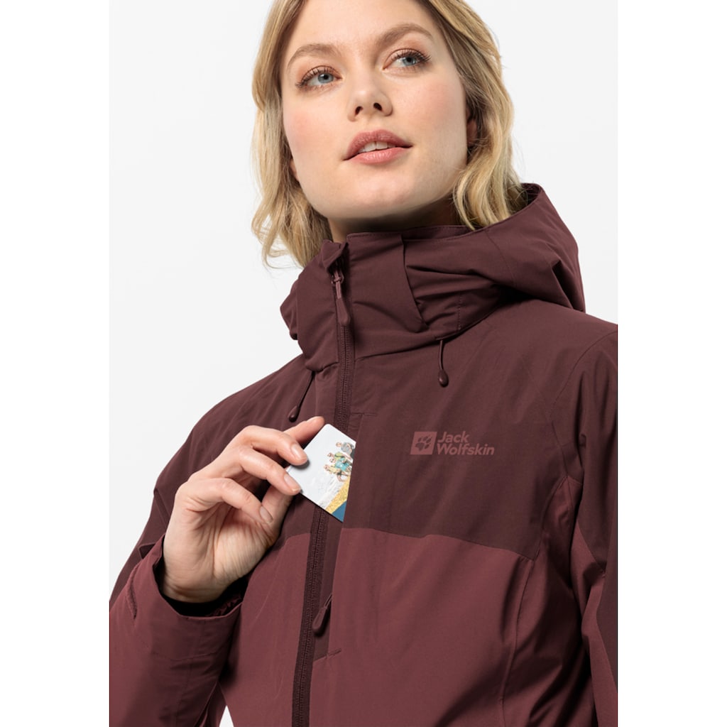 Jack Wolfskin 3-in-1-Funktionsjacke »FELDBERG 3IN1 JKT W«, (2 teilig), mit Kapuze