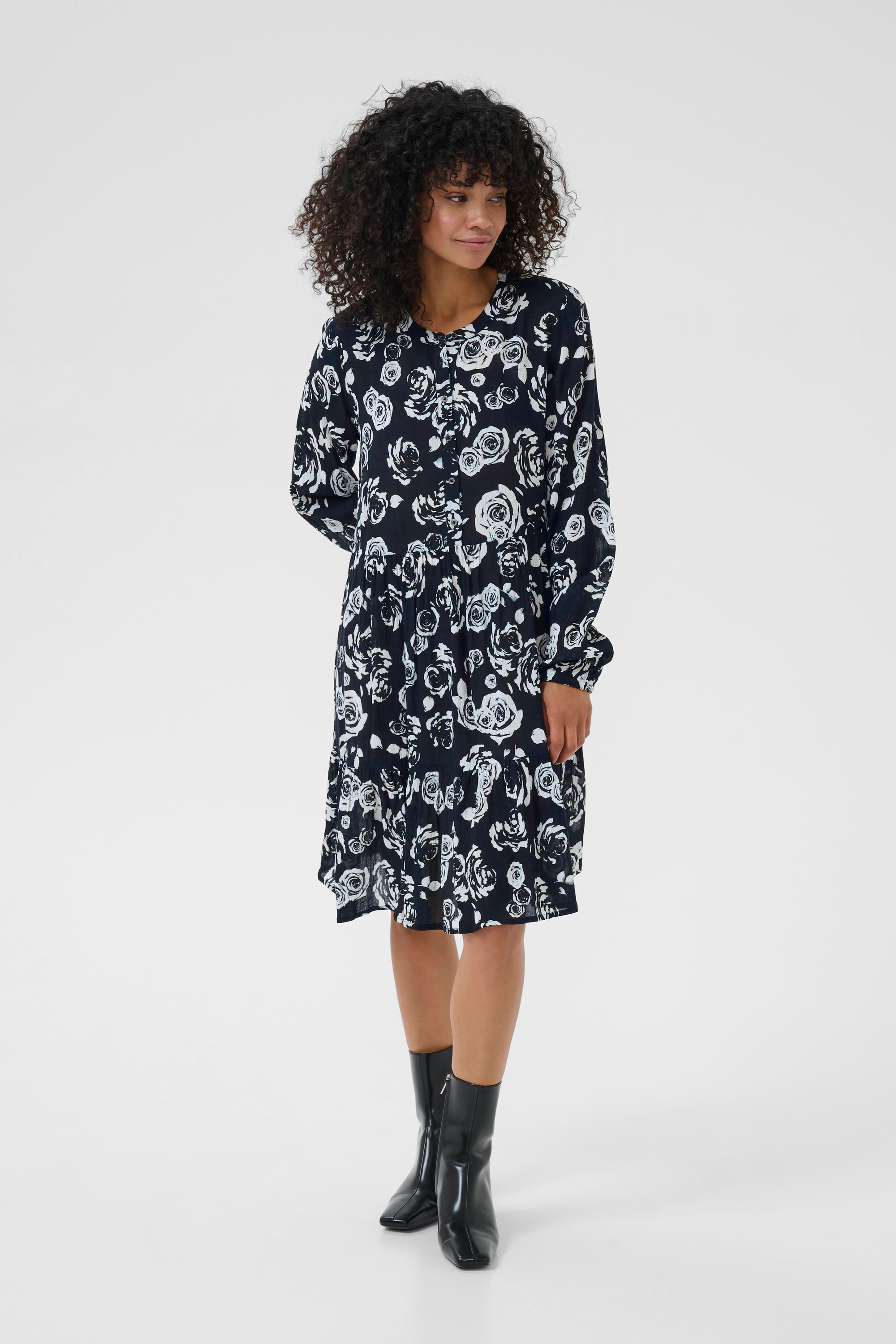 KAFFE Midikleid »Damen Kleid KAevity«