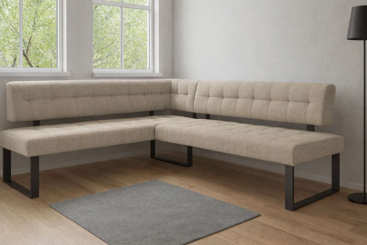 Home affaire Eckbank »Mia Küchenbank, Polsterbank, Esszimmerbank, 207x167 cm« Moderne Bank und  Farben, Sitzplatzanzahl: 5, Frei in Raum stellbar