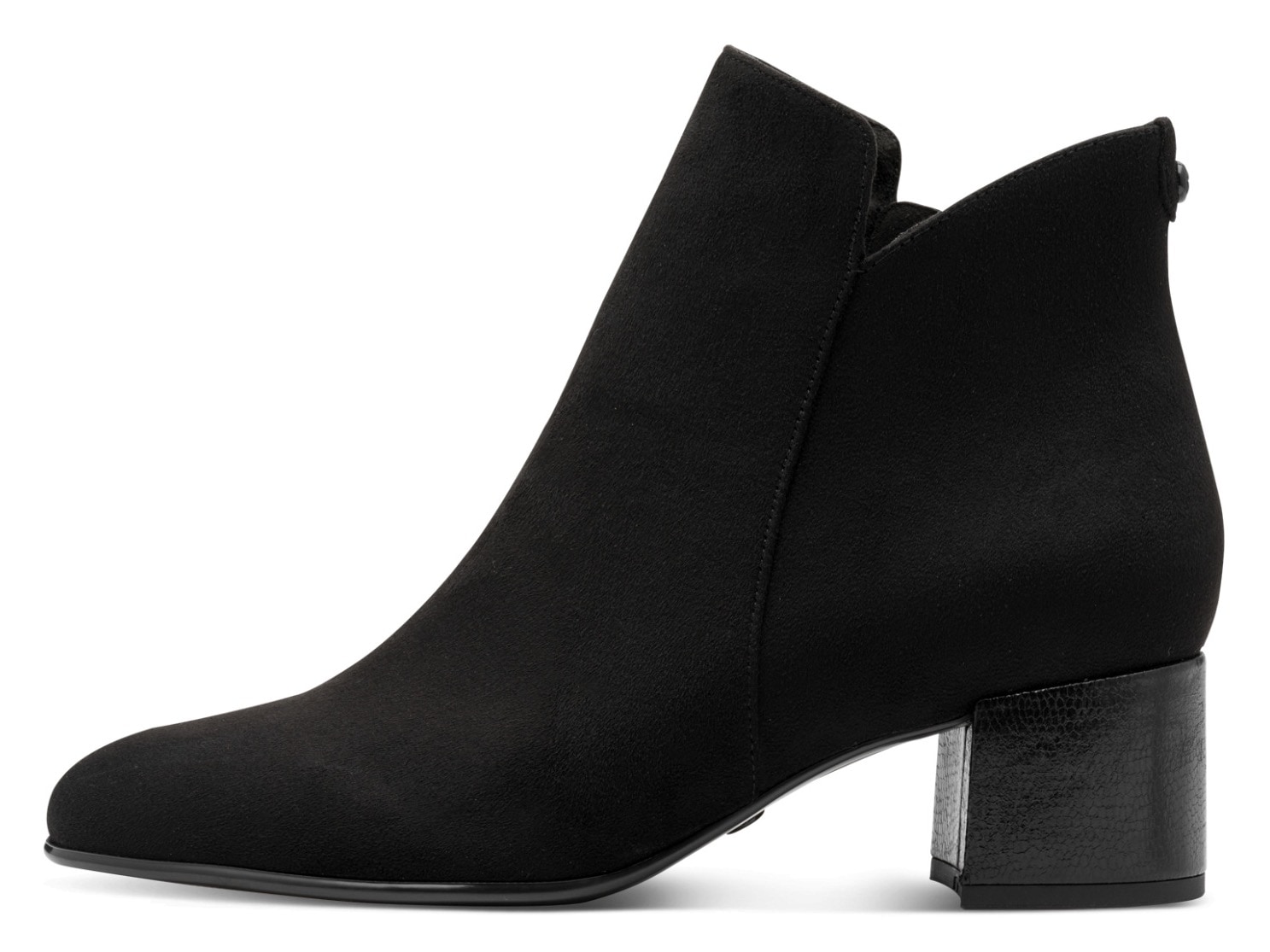 Tamaris Stiefelette  , Blockabsatz, Basicstiefelette in veganer Verarbeitung, schmale Form