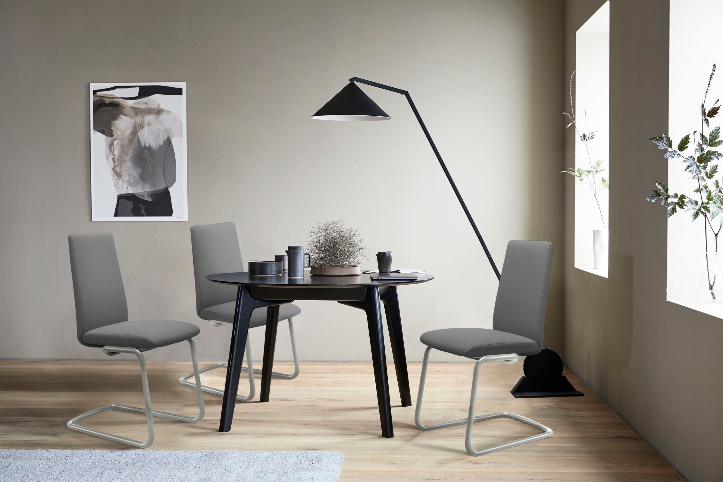 Stressless® Polsterstuhl »Laurel« () Low Back, Größe M, mit Beinen aus Stahl in Chrom matt