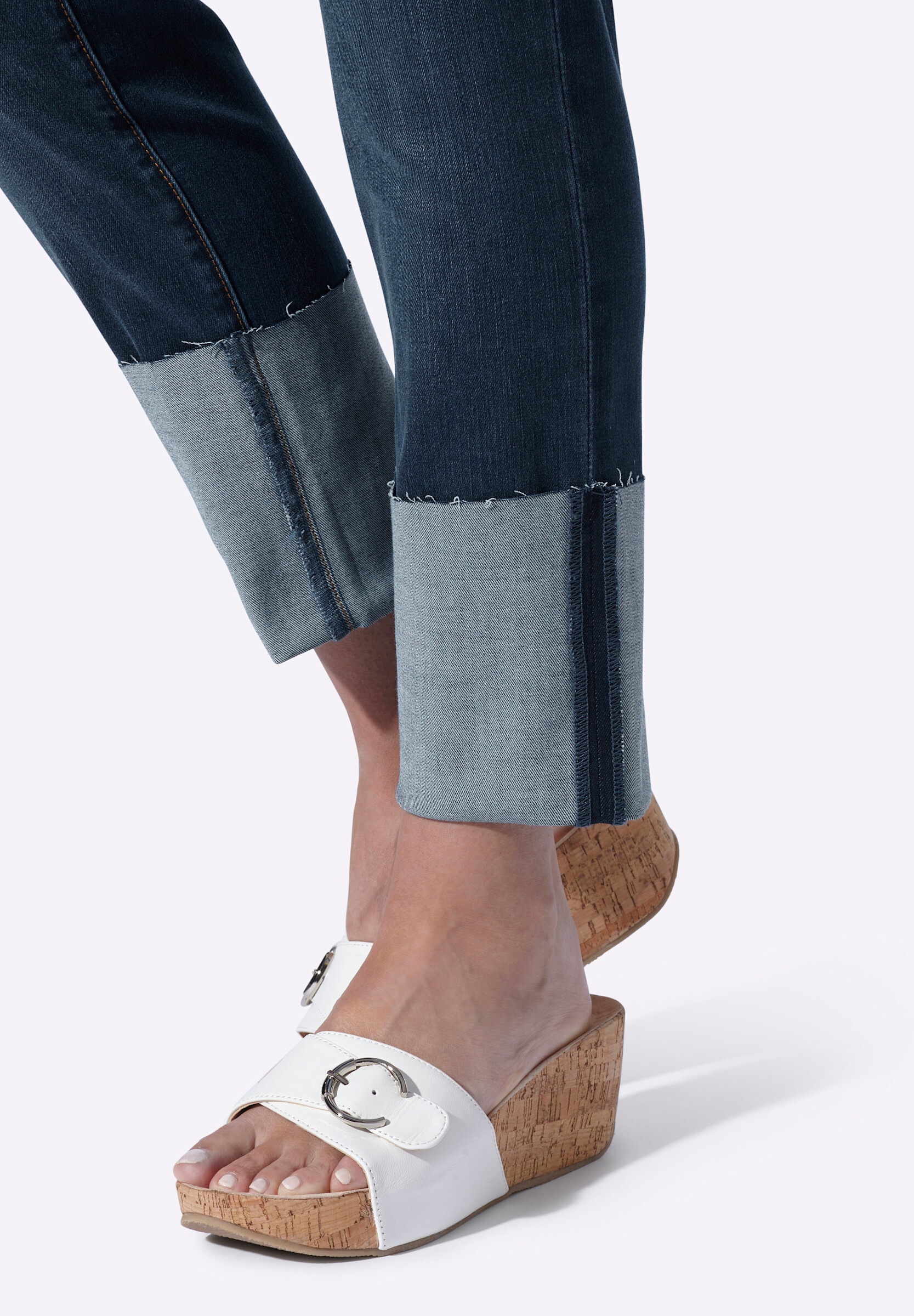 heine 5-Pocket-Hose »7/8-Hose 7/8-Jeans mit hohem Beinaufschlag«