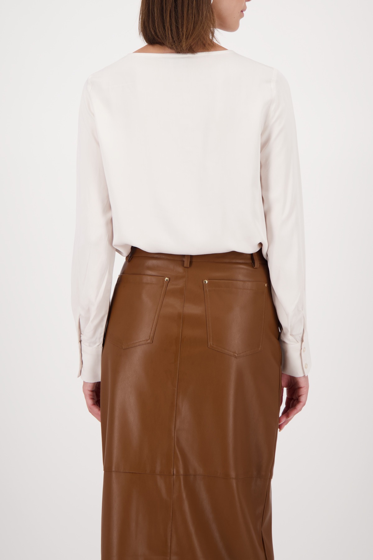 Monari Langarmbluse Regular fit mit Rundhalsausschnitt mit Schmuckdetail