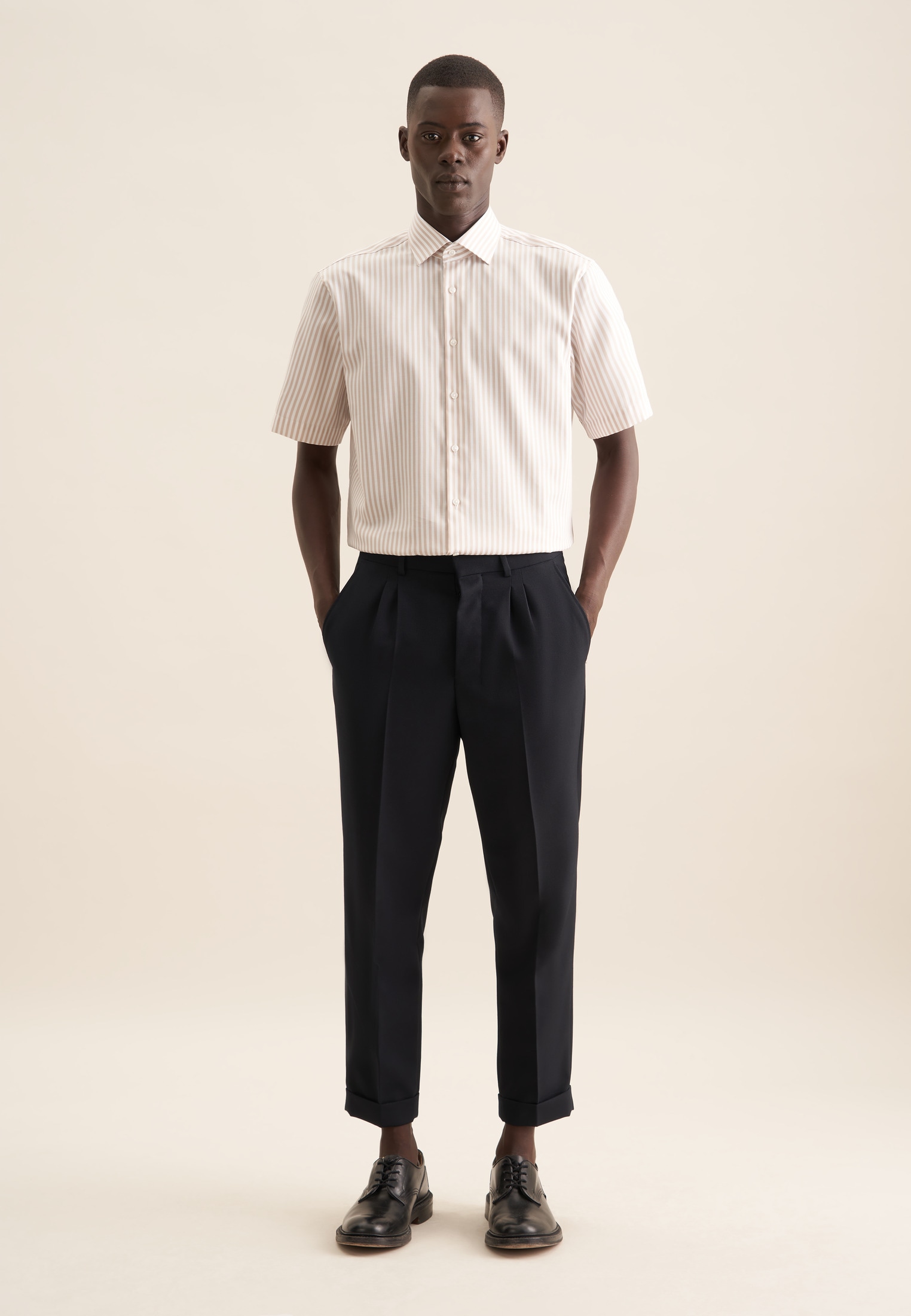 seidensticker Businesshemd »Regular« Regular 1/2 Kentkragen Streifen