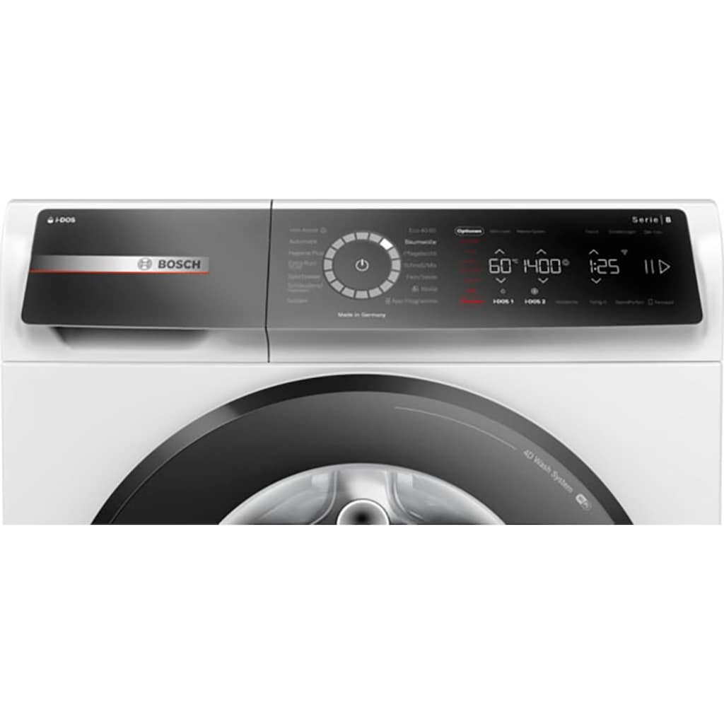 BOSCH Waschmaschine »WGB244A40«, Serie 8, WGB244A40, 9 kg, 1400 U/min, i-DOS dosiert exakt die benötigte Wasser- und Waschmittelmenge