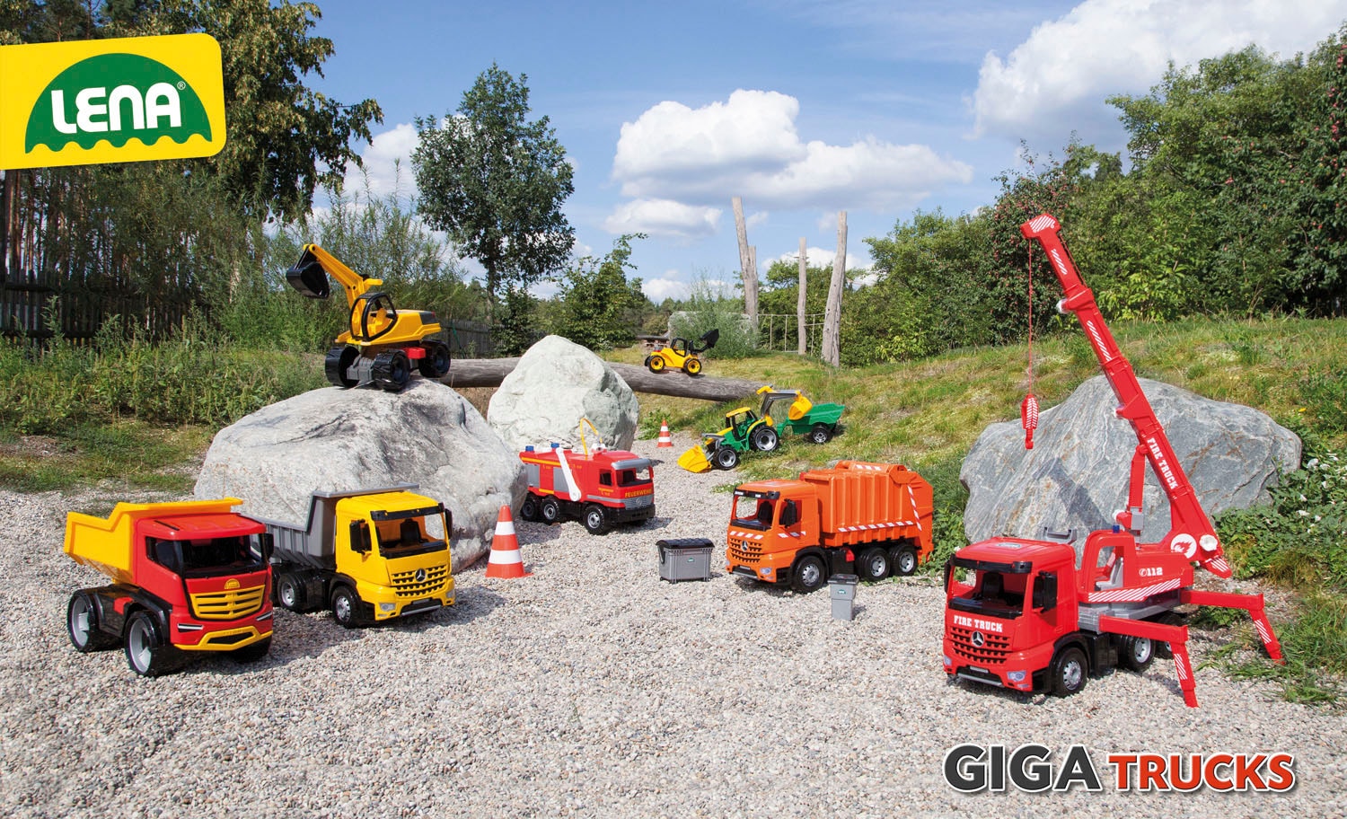 Lena® Spielzeug-Müllwagen »Giga Trucks, Arocs«, Made in Europe