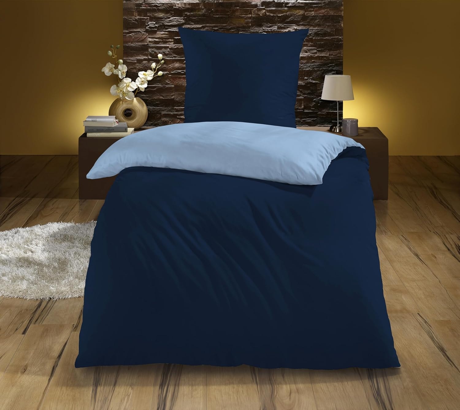 KiNZLER Wendebettwäsche »Mikrofaser "Cashmere Touch"« 2 tlg. Unifarben, besonders weich