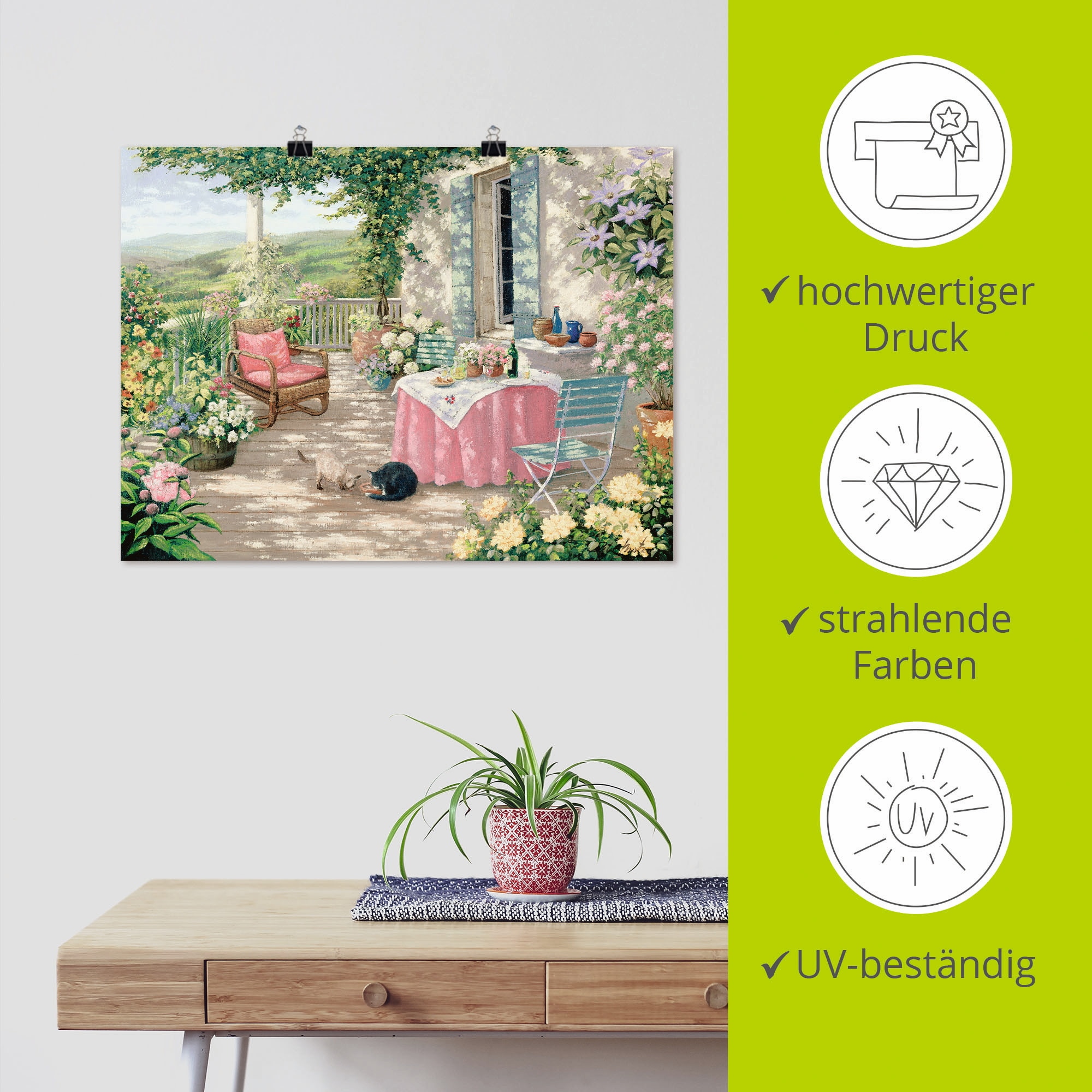 Artland Wandbild »Brunch« Garten 1 Stk. tlg. als Leinwandbild, Poster in verschied. Größen