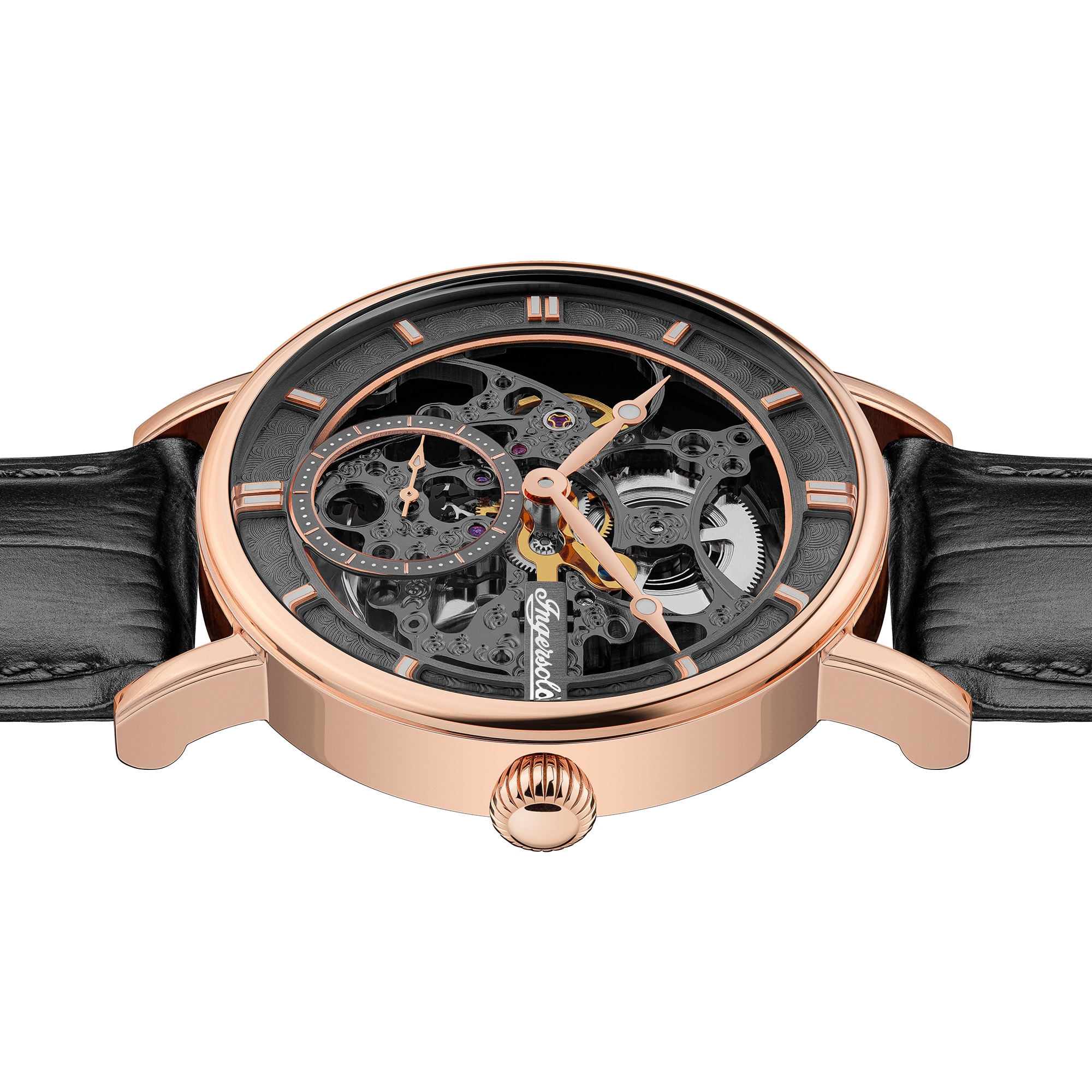 Ingersoll Automatikuhr »The Herald« Armbanduhr, Herrenuhr, Mechanische Uhr, Lederarmband, analog