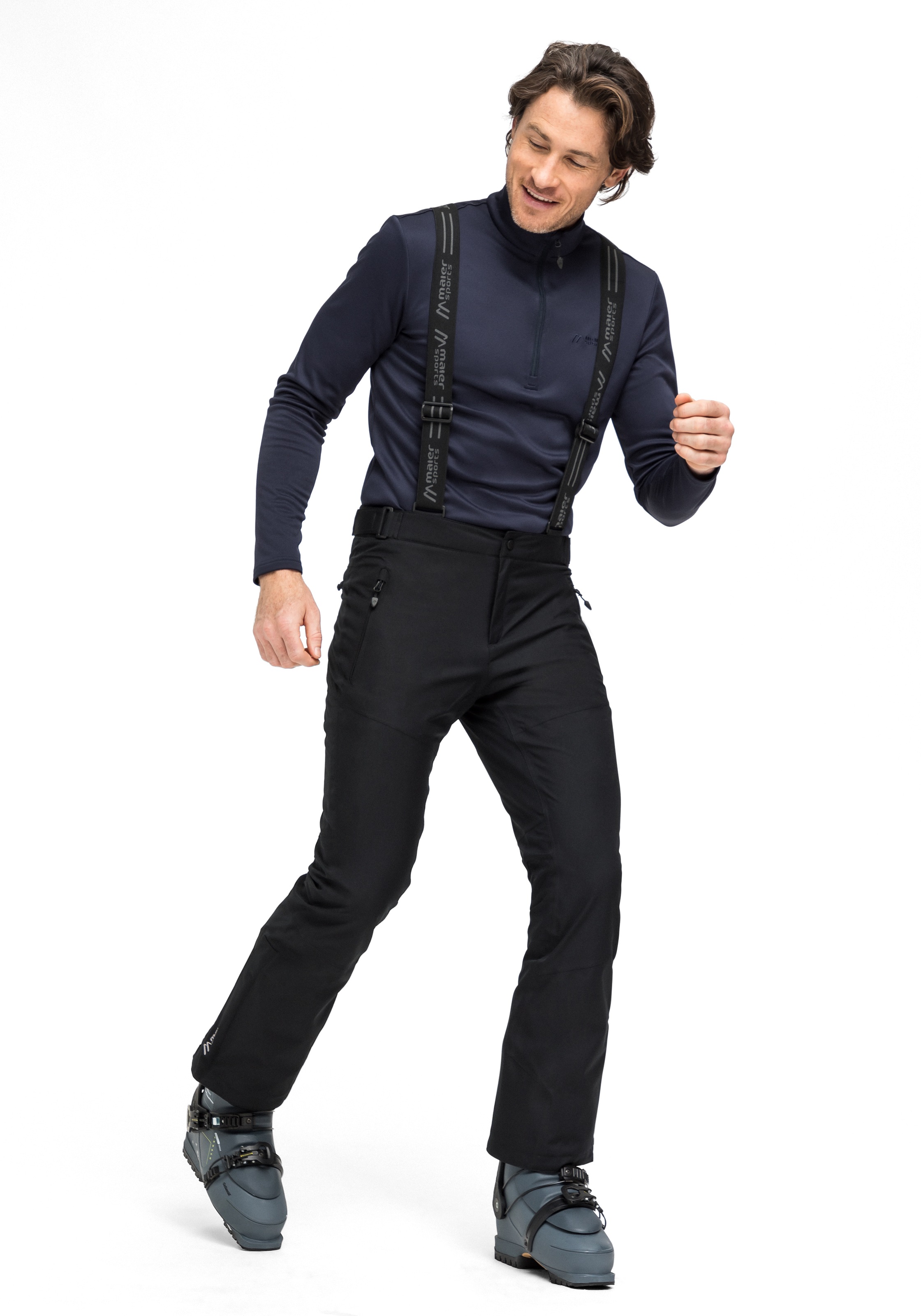 Maier Sports Skihose »Anton light«, Herren Schneehose mit Hosenträgern, wind/wasserdicht, Regular Fit