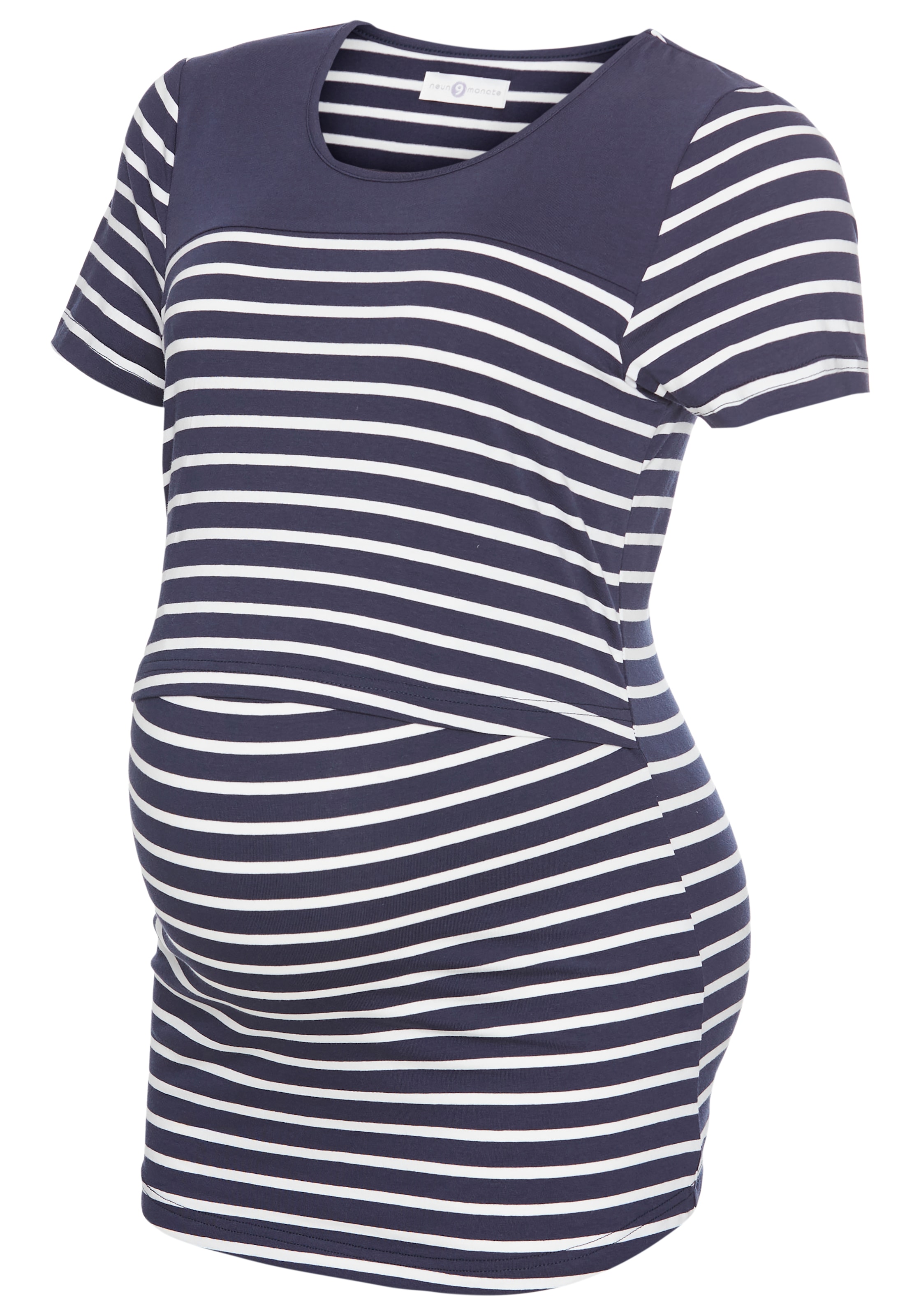 Neun Monate Umstandsshirt »Geringeltes Schwangerschaft und Still-Shirt«, für bequemes Stillen
