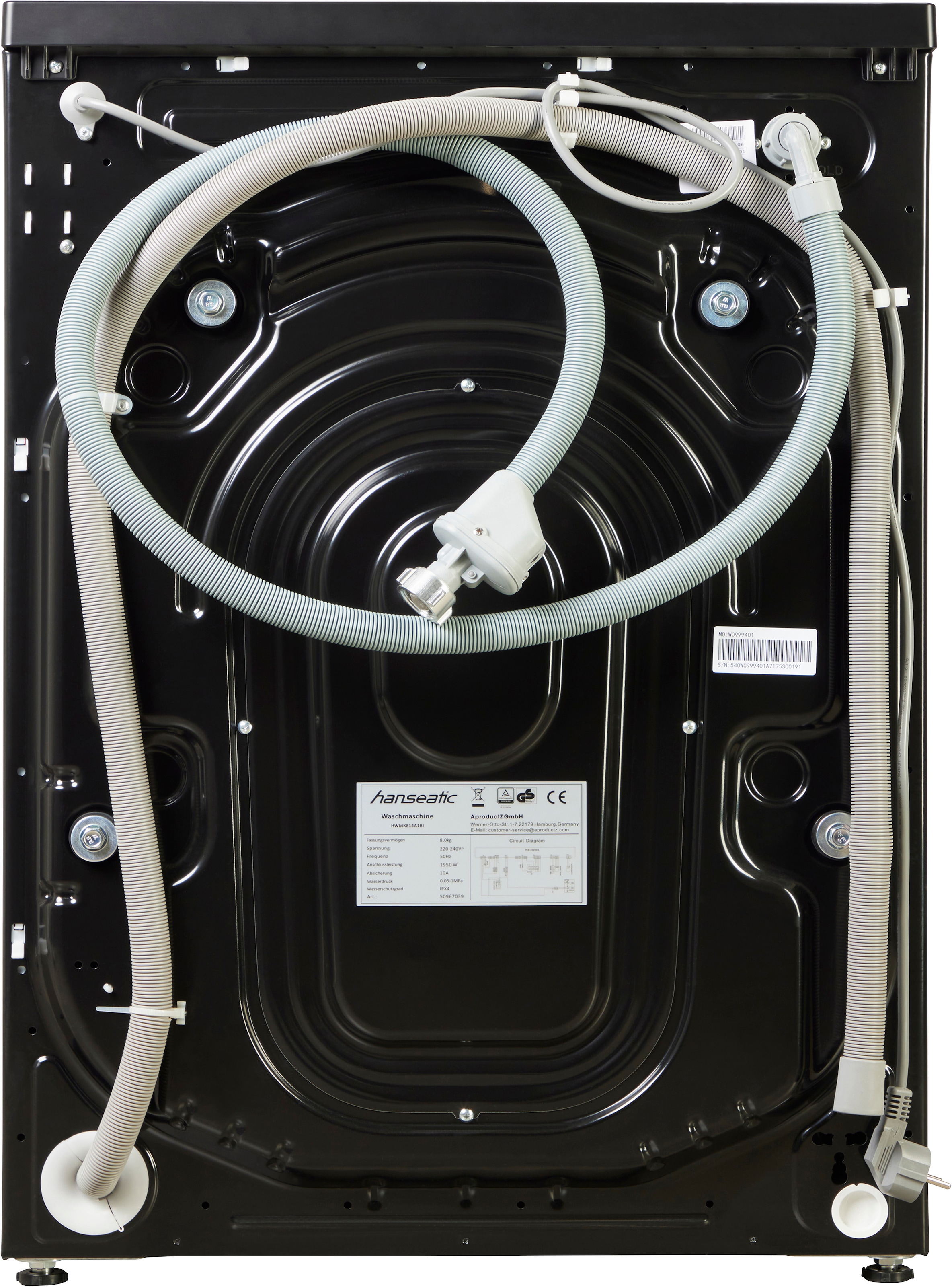 Hanseatic Waschmaschine »HWMK814A1BI« 8 kg 1400 U/min inkl. 3 Jahre Herstellergarantie