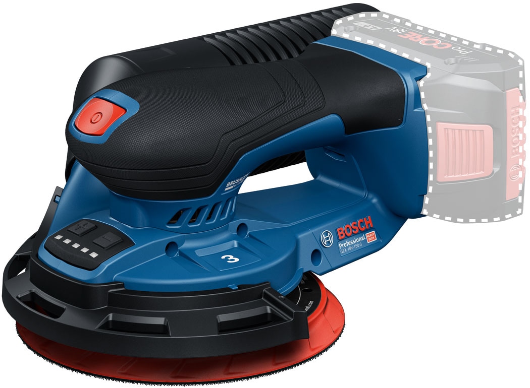 Bosch Professional Akku-Exzenterschleifer »»GEX 18V-150-3 solo«« in L-BOXX 162, ohne Akku, ohne Ladegerät
