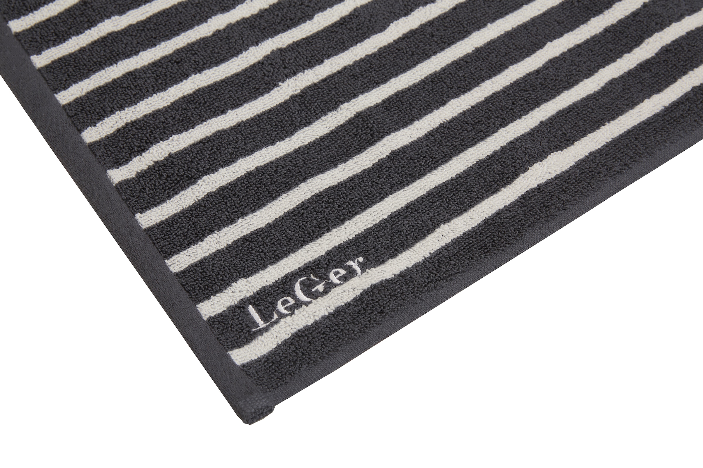 LeGer Home by Lena Gercke Handtuch Set »Tamsin, Duschtücher, Handtücher, Gästetücher, Premium 500 gr/m²« Set 6 Stk. Frottier mit Logostikerei, 100% Baumwolle, gestreift, weich, 5 Jahre Garantie