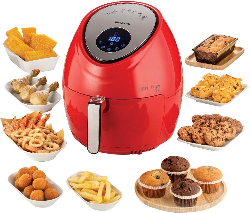 Ariete Heißluftfritteuse »4618R Airy Fryer XXL rot«, 1800 W, 7 voreingestellte Programme, Temperatur von 80° C bis 200° C