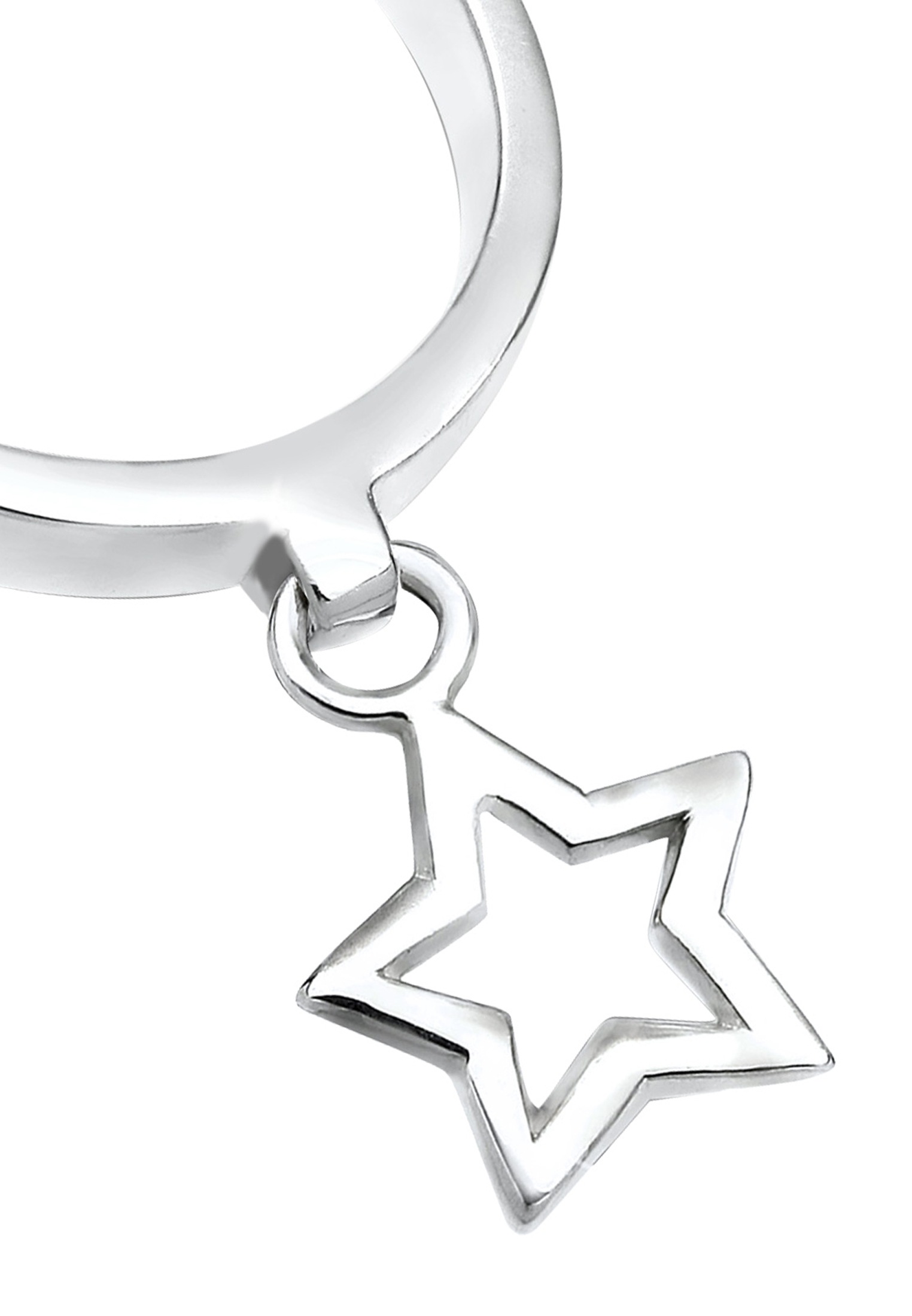 Elli Fingerring »Ring Bandring Stapelring Stern Anhänger 925 Silber«