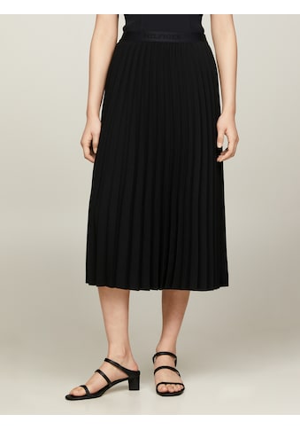 Plisseerock »FLUID TWILL PLEATED MIDI SKIRT«