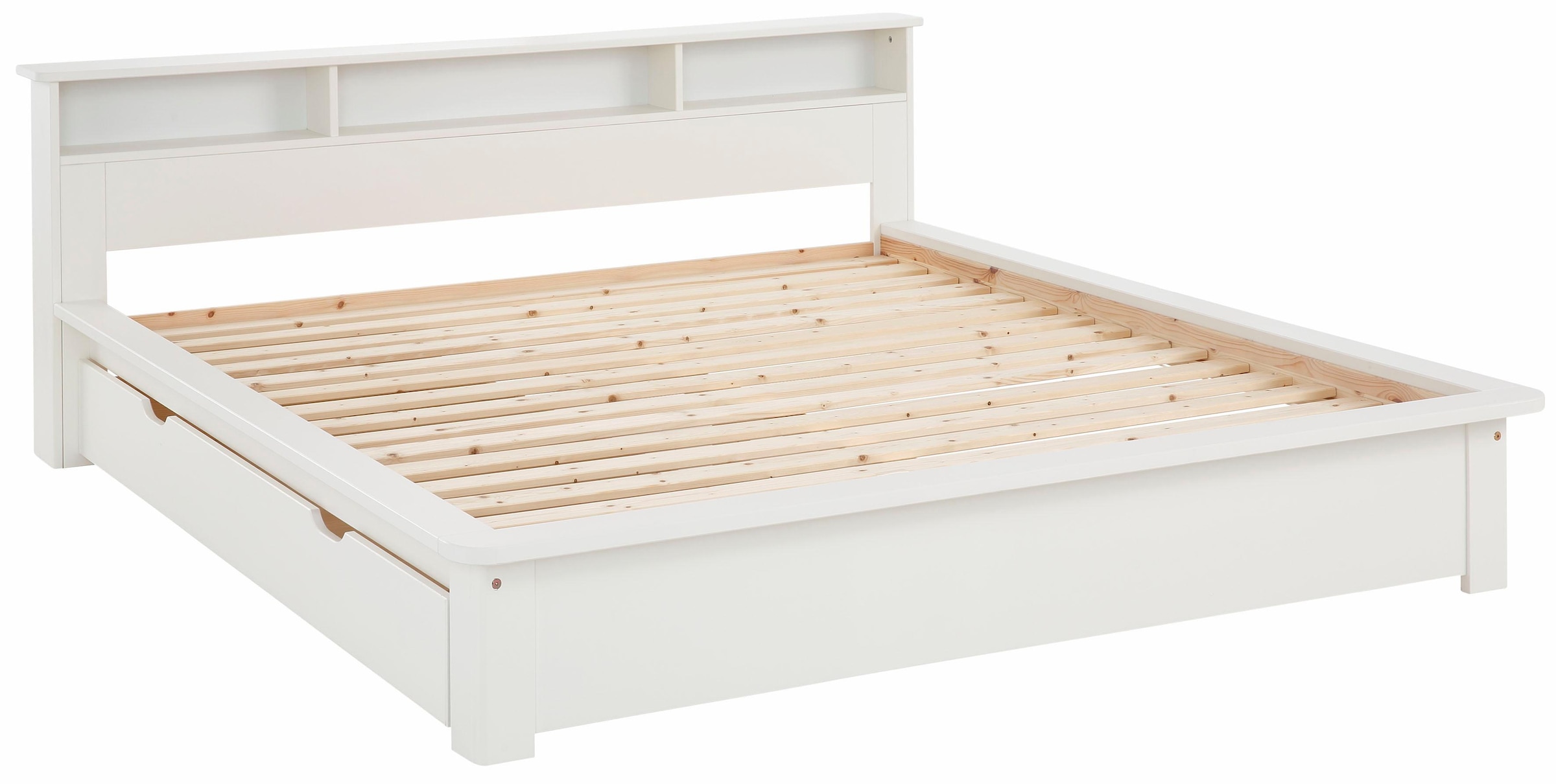 Home affaire Massivholzbett »"KERO" BESTSELLER! Stauraum im Kopfteil«, zertifiziertes Massivholz (Kiefer), optional mit Schublade