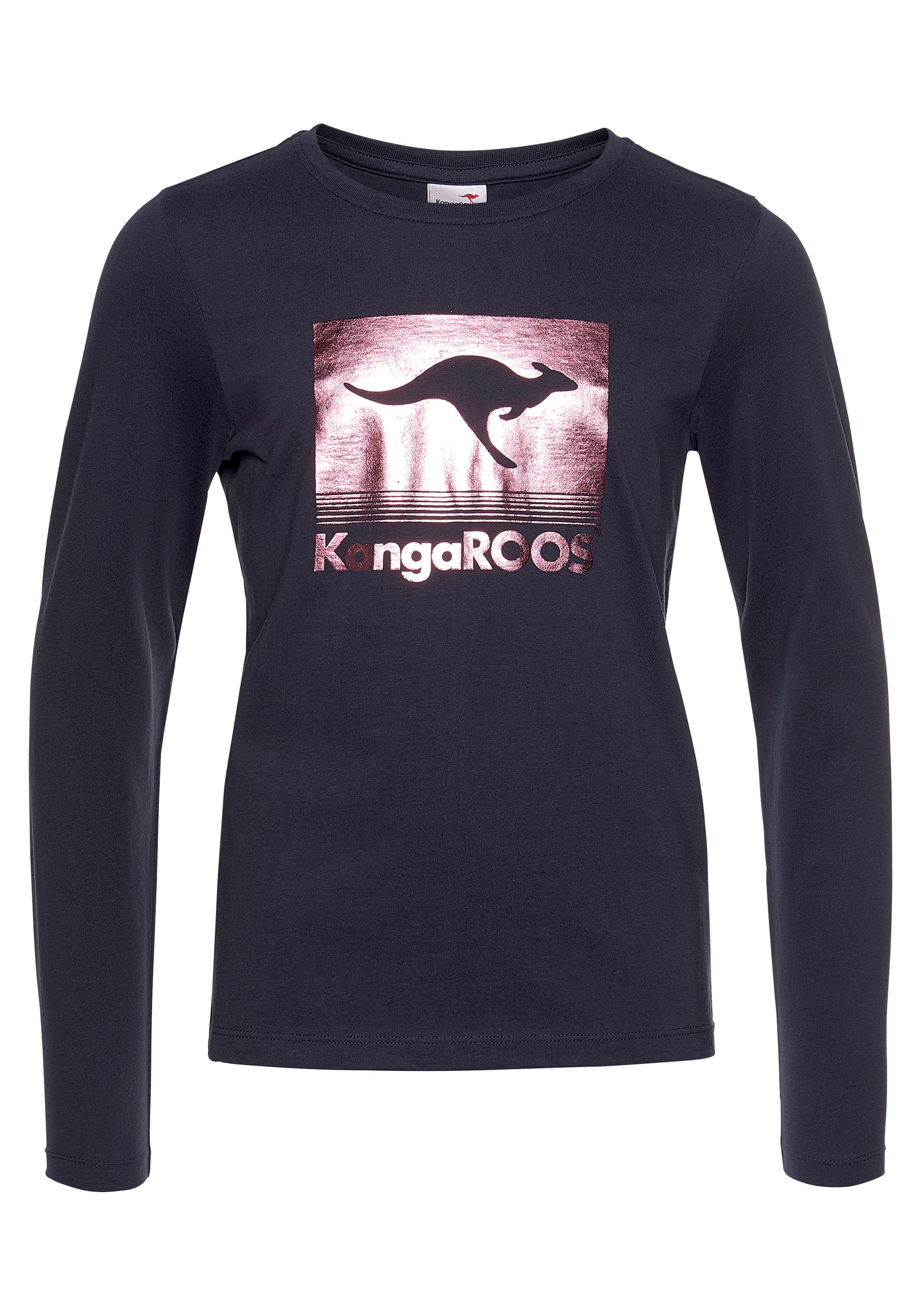 ♕ bei Langarmshirt, Foliendruck mit KangaROOS