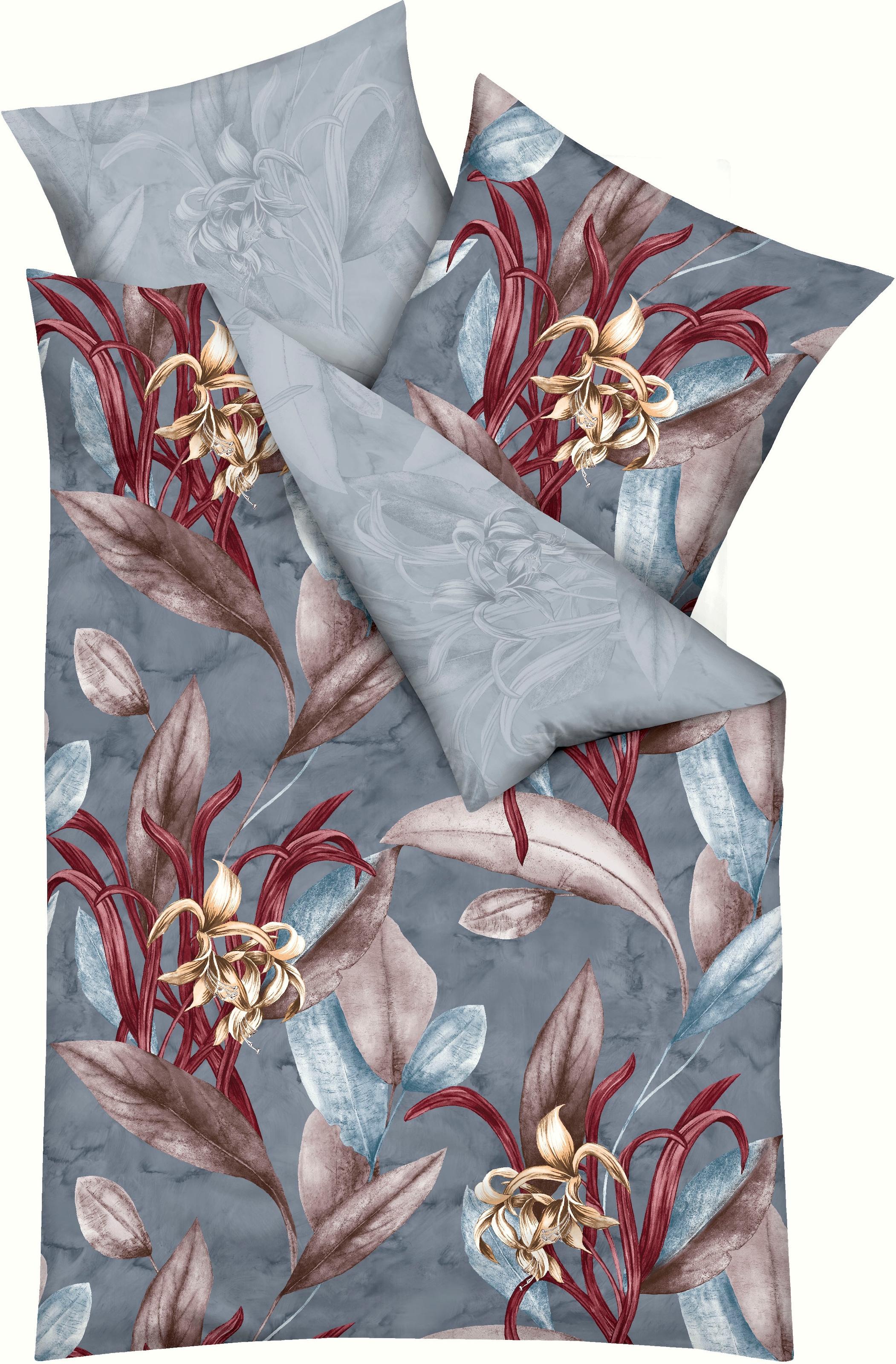 Bettwäsche »Asmara«, (2 tlg.), Mit großen Blumen