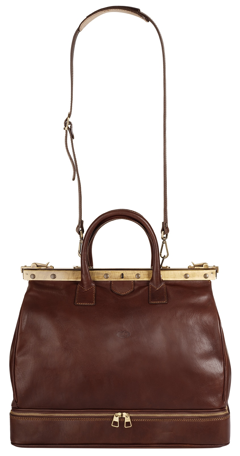 Piké Reisetasche echt Leder, Made in Italy