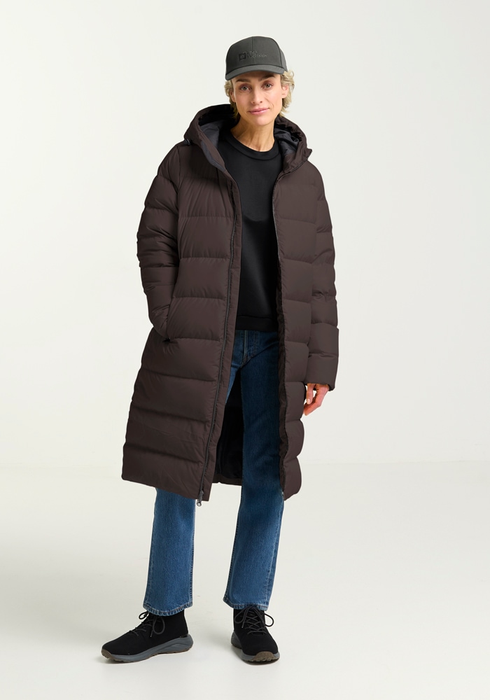 Jack Wolfskin Daunenmantel »FROZEN PALACE COAT W«, Wärmend, winddicht, Daunenjacke