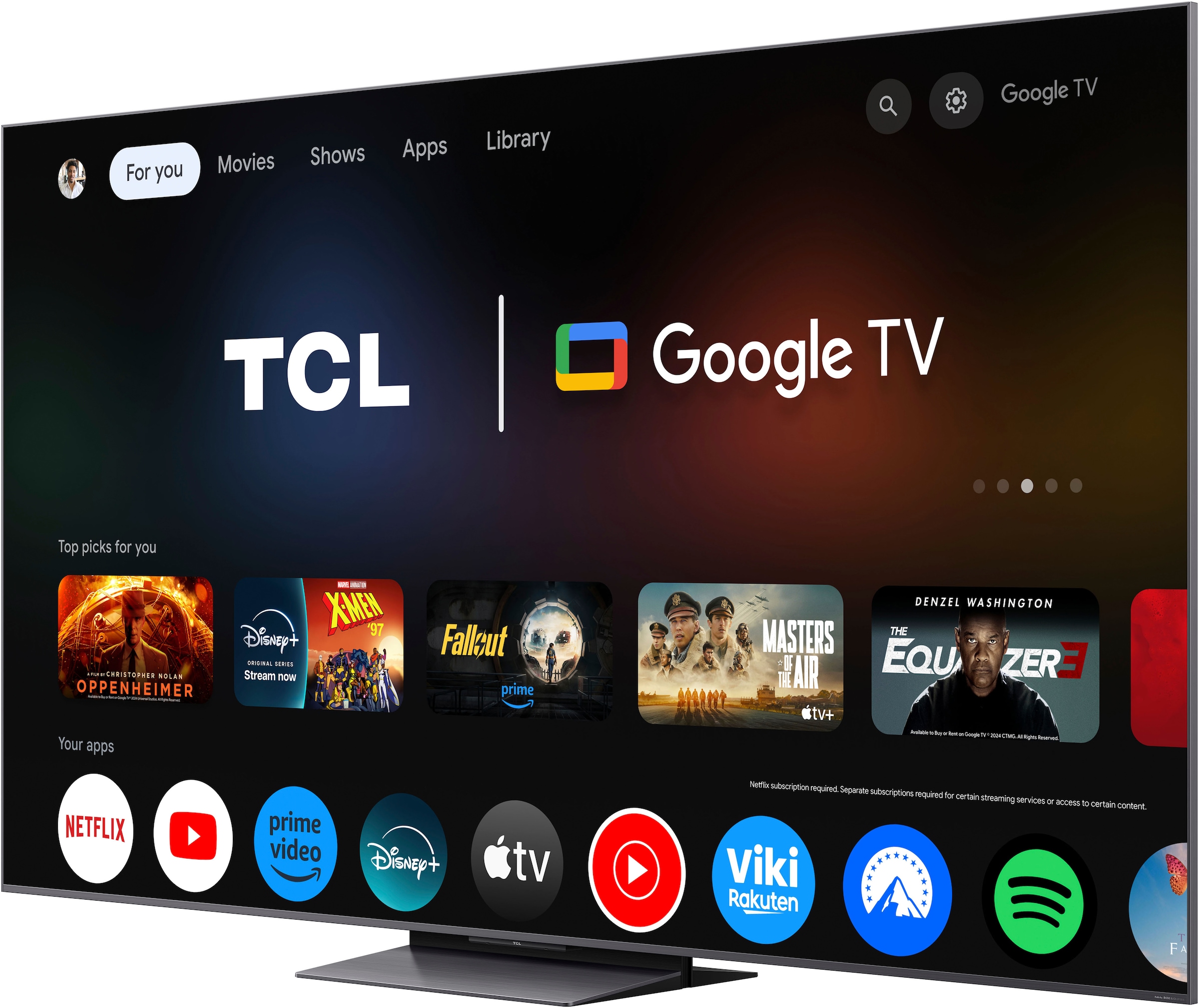 TCL QLED Mini LED-Fernseher »75Q8CX7«, 4K Ultra HD, Google TV-Smart-TV, Audio von Bang & Olufsen, Smart TV, Apple TV, 144Hz, 4K HDR, Multi-HDR