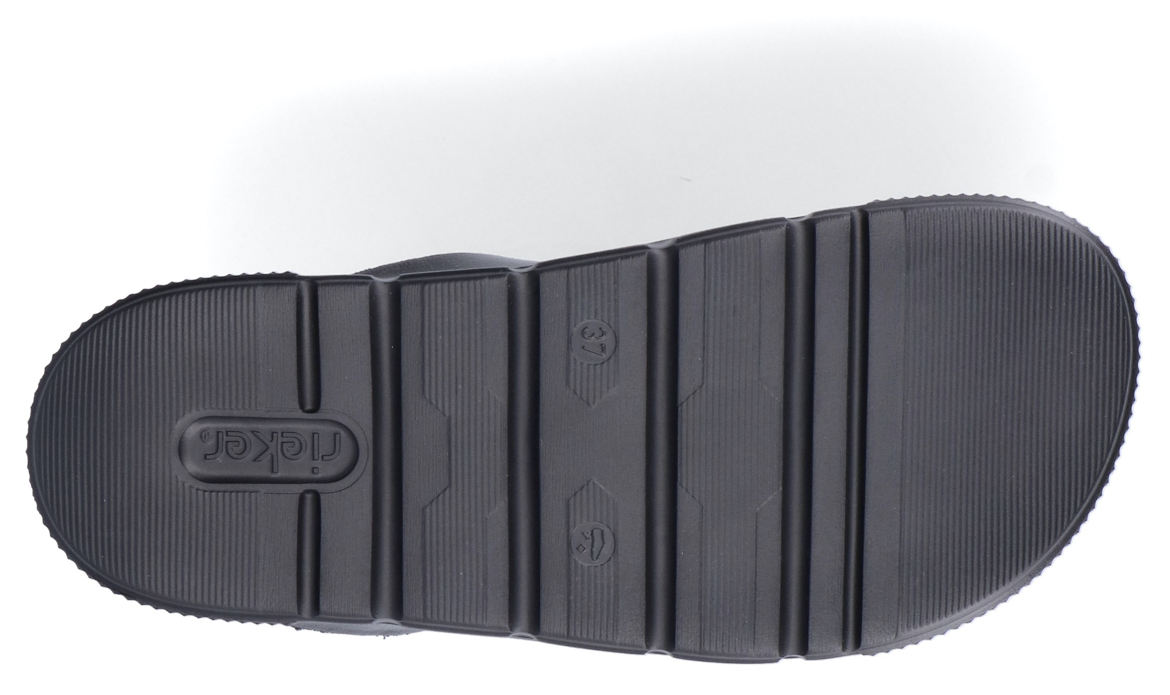 Rieker Pantolette, Plateau, Sommerschuh, Schlappen in Weite G (=weit)