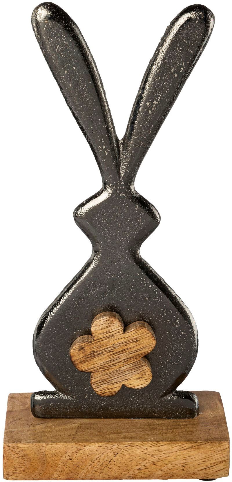 Creativ home Osterhase »JUSTIN«, Osterdeko aus Holz und Aluminium
