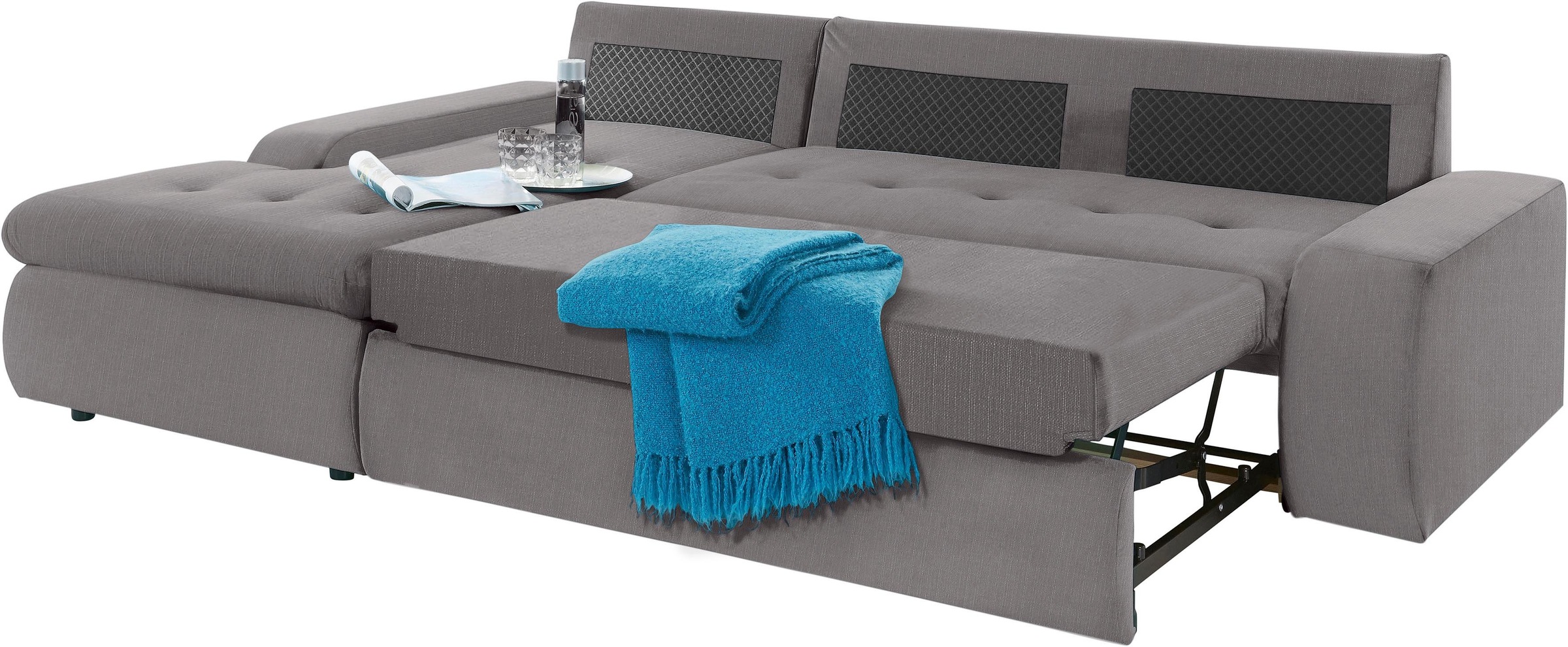 TRENDMANUFAKTUR Ecksofa »Indie II, tolle Detailverarbeitung, bequem und komfortabel im Sitz«, XL und XXL, wahlweise mit Bettfunktion, L-Form