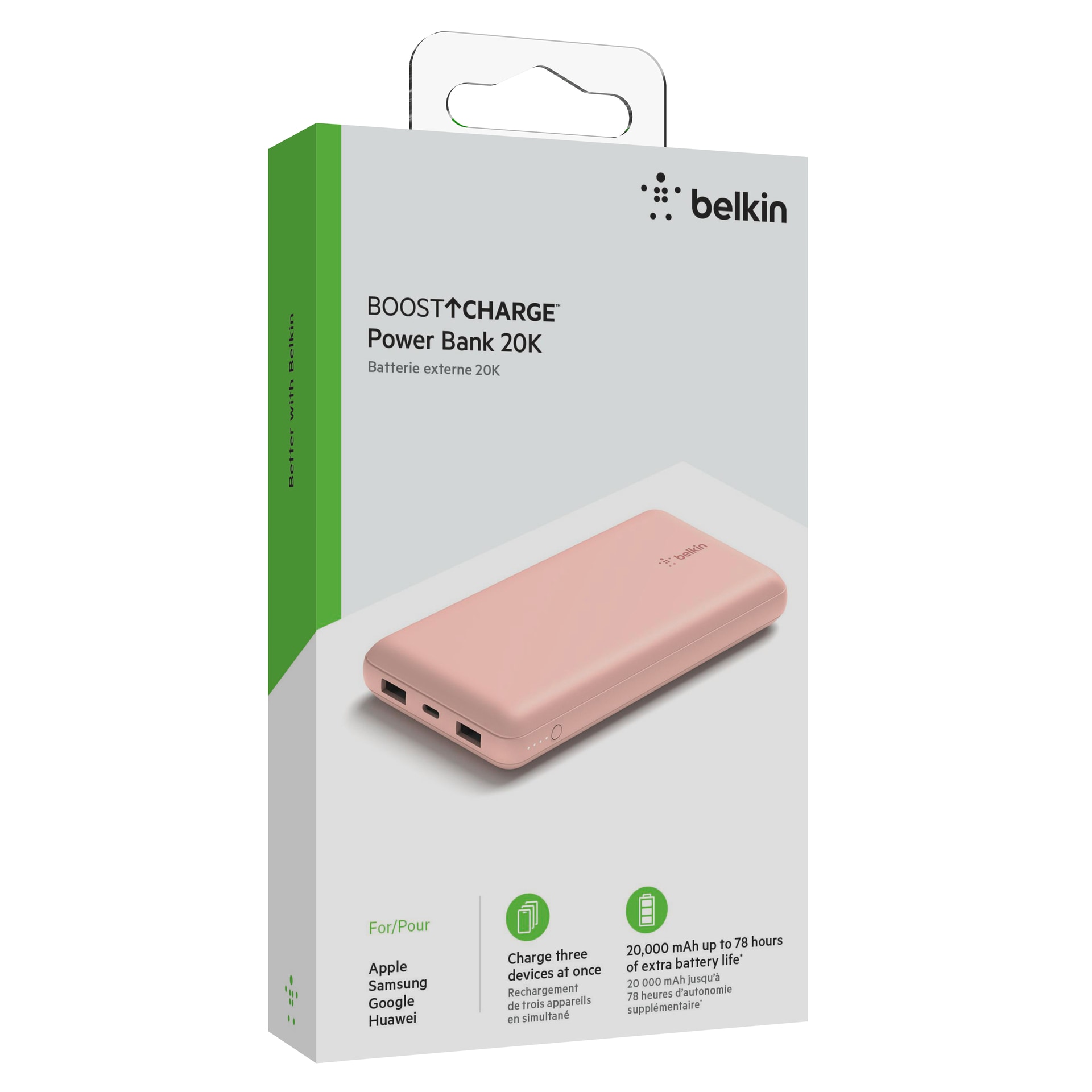 Belkin Powerbank »BOOST CHARGE 20.000mAh 15W«, Belkin BOOST CHARGE Powerbank,20.000mAh  15W,USB-A & -C,blk ➥ 3 Jahre XXL Garantie
