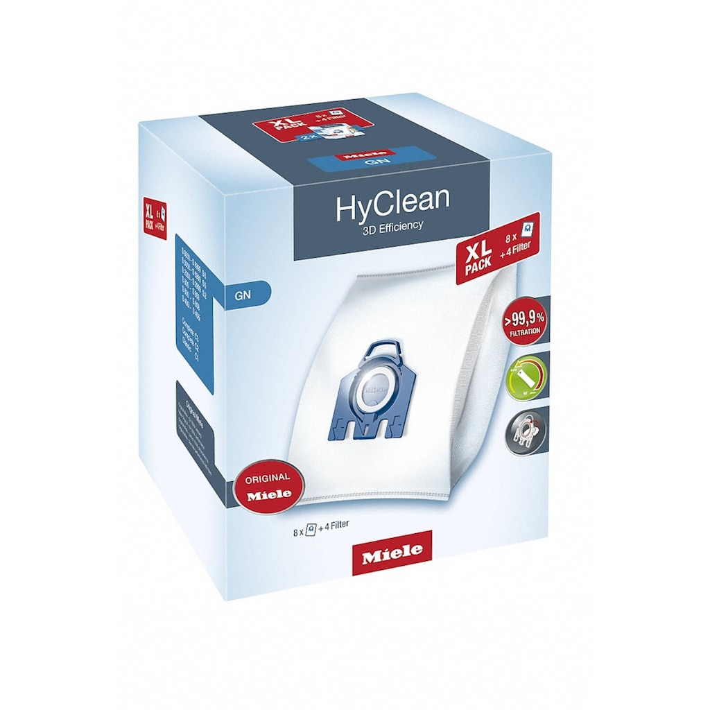 Miele Staubsaugerbeutel »GN XL HyClean 3D XL-Pack HyClean 3D Eff«, (Packung, 12 St.)