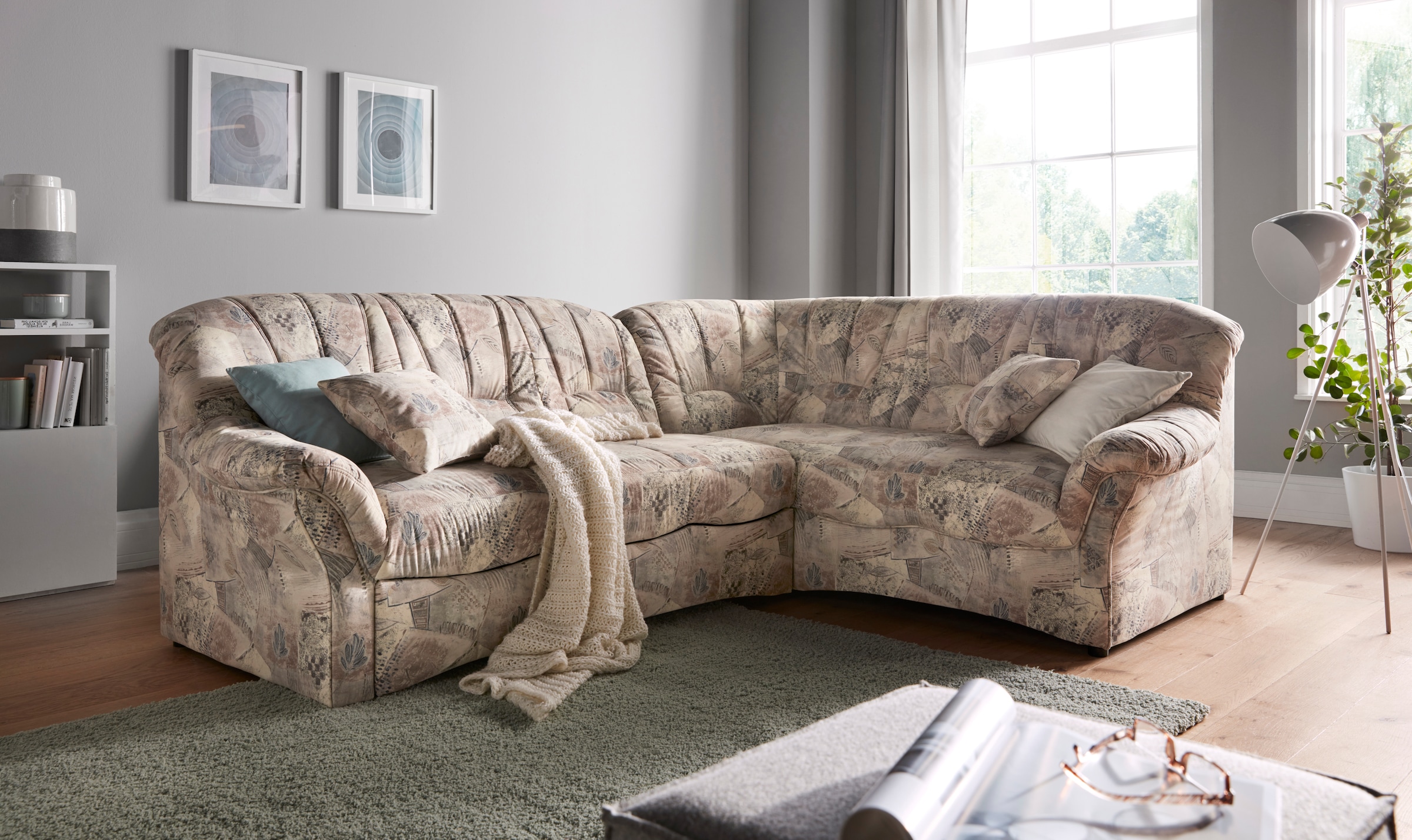 DOMO collection Ecksofa »Bahia L-Form, belastbar bis 140kg/ Sitz«, wahlweise mit Bettfunktion