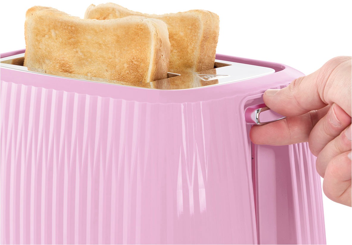 RUSSELL HOBBS Toaster »Eden 27372-56 Himbeere«, 2 Schlitze, 800 W, 6 Bräunungsstufen, Hebefunktion, Auftau-, Aufwärm- & Stoppfunktion