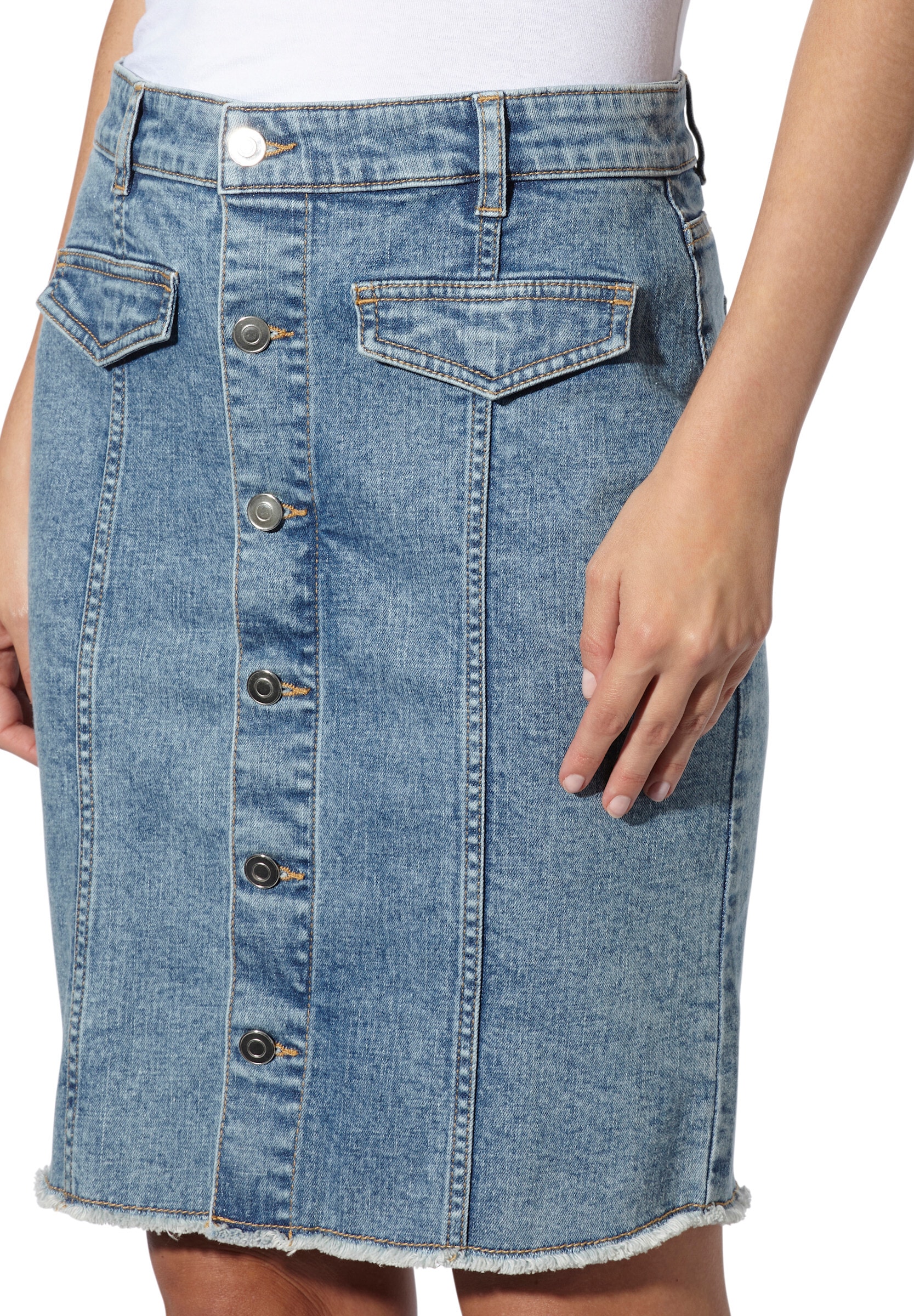 heine Jeansrock »Jeans-Rock Jeansrock durchgeknöpft«