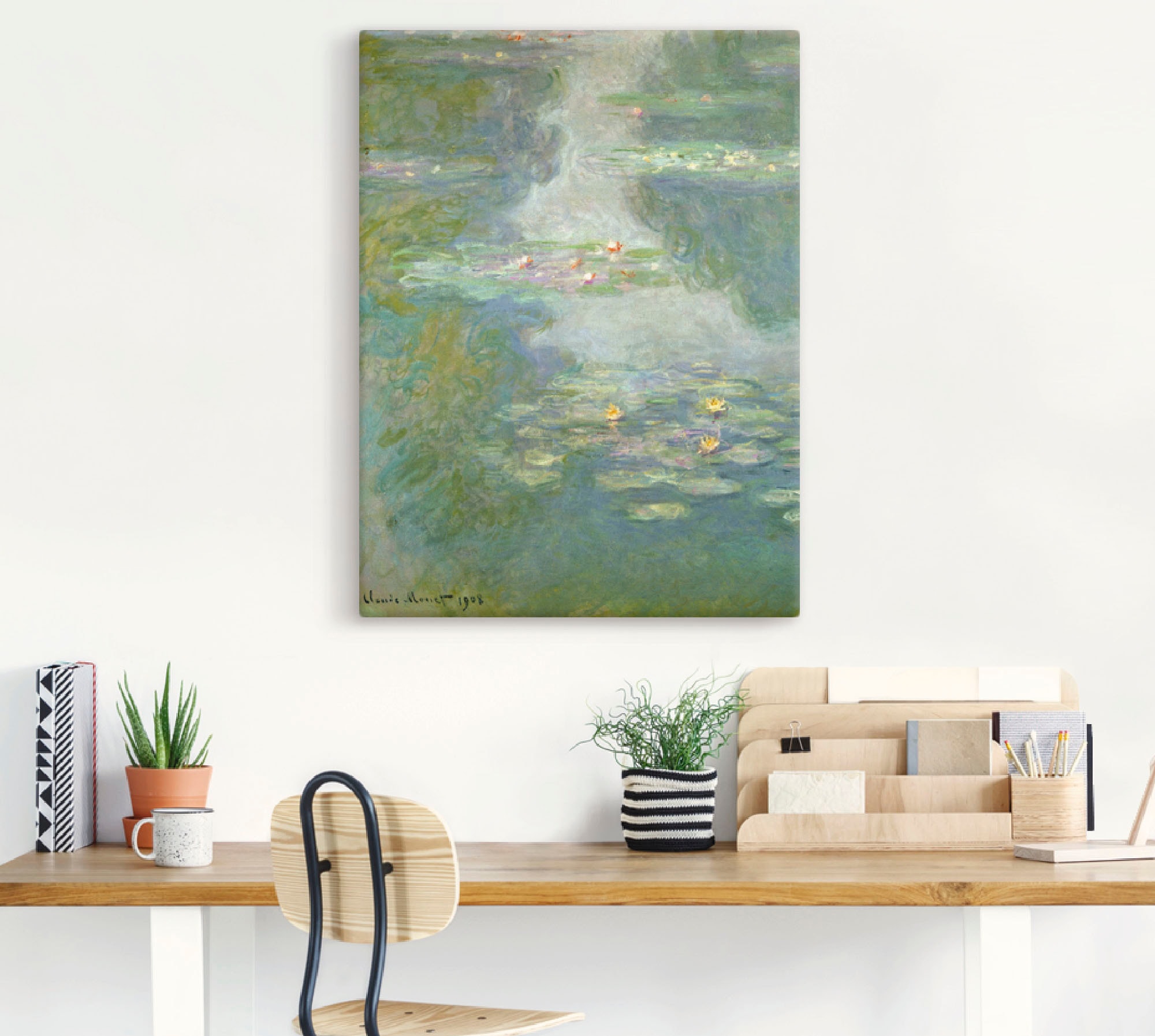 Artland Leinwandbild »Seerosen (Wasserlandschaft). 1908.«, Blumen, (1 St.), auf Keilrahmen gespannt