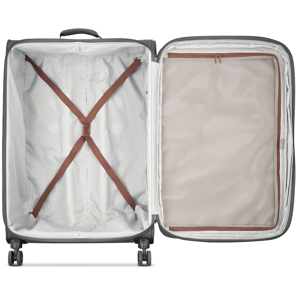 Delsey Weichgepäck-Trolley »Maubert 2.0, 79 cm«, 4 Rollen, aus recyceltem Material; mit Volumenerweiterung