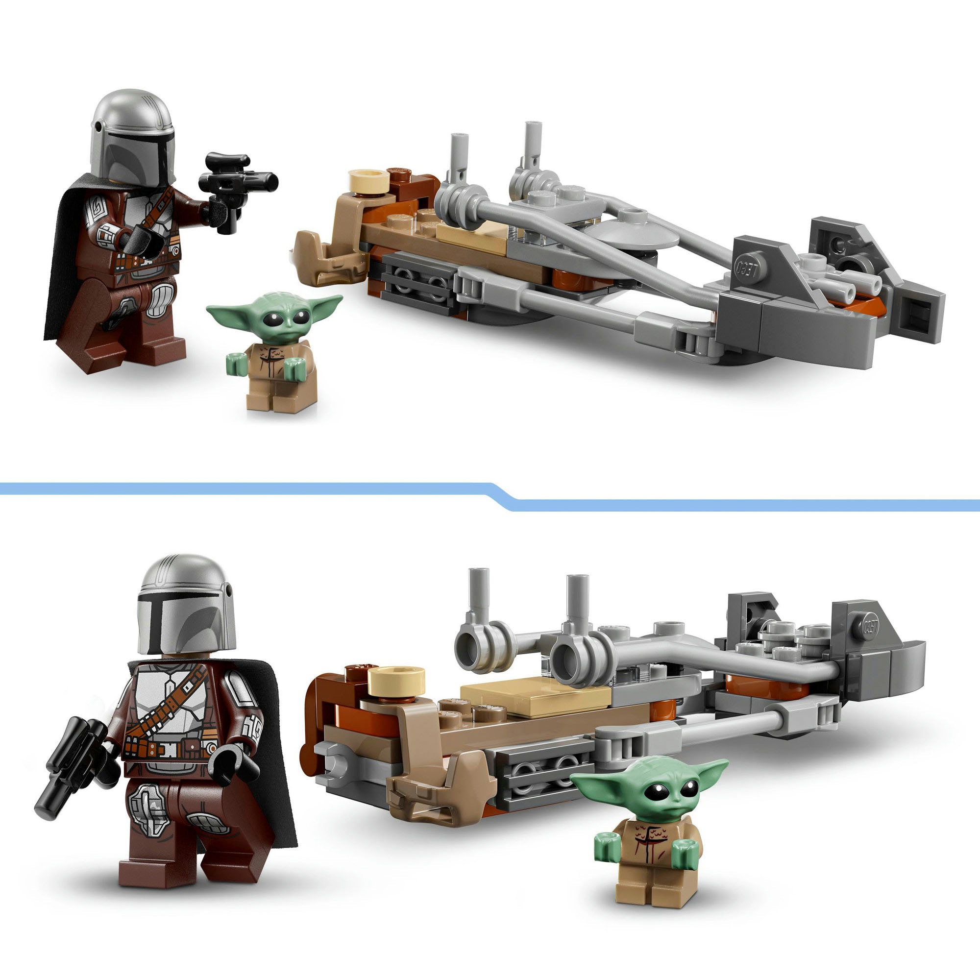 LEGO® Konstruktionsspielsteine »Der Mandalorianer und Grogu auf ihrem Speeder Bike (75436)« LEGO Star Wars