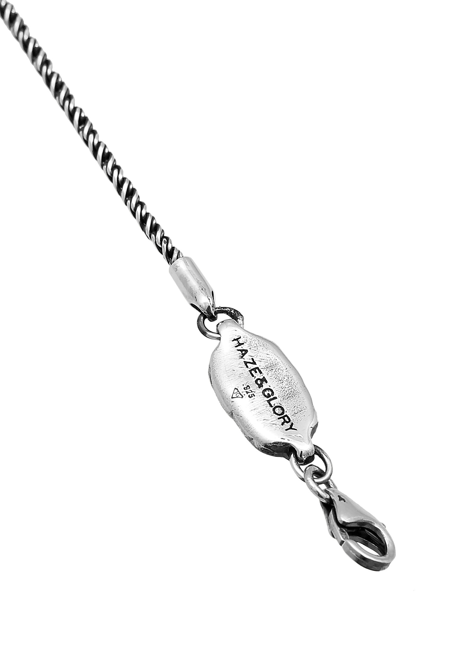 HAZE & GLORY Armkette »Armband Herren Kordelkette - Paradise 925 Silber oxidiert«