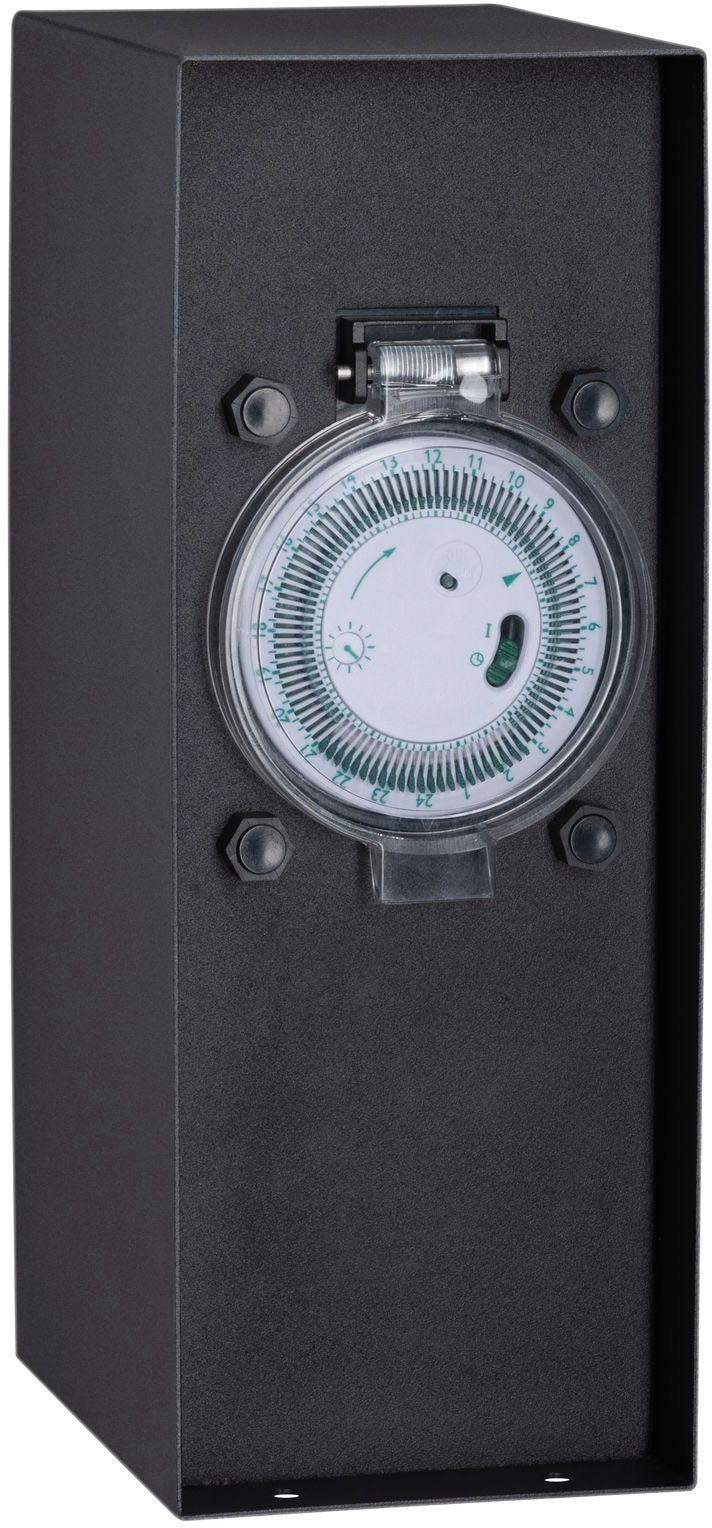 Paulmann Stromverteiler »Outdoor Steckdosensäule Rio« 1 Stk. tlg. eckig, 2-fach, mit Zeitschaltuhr, IP44