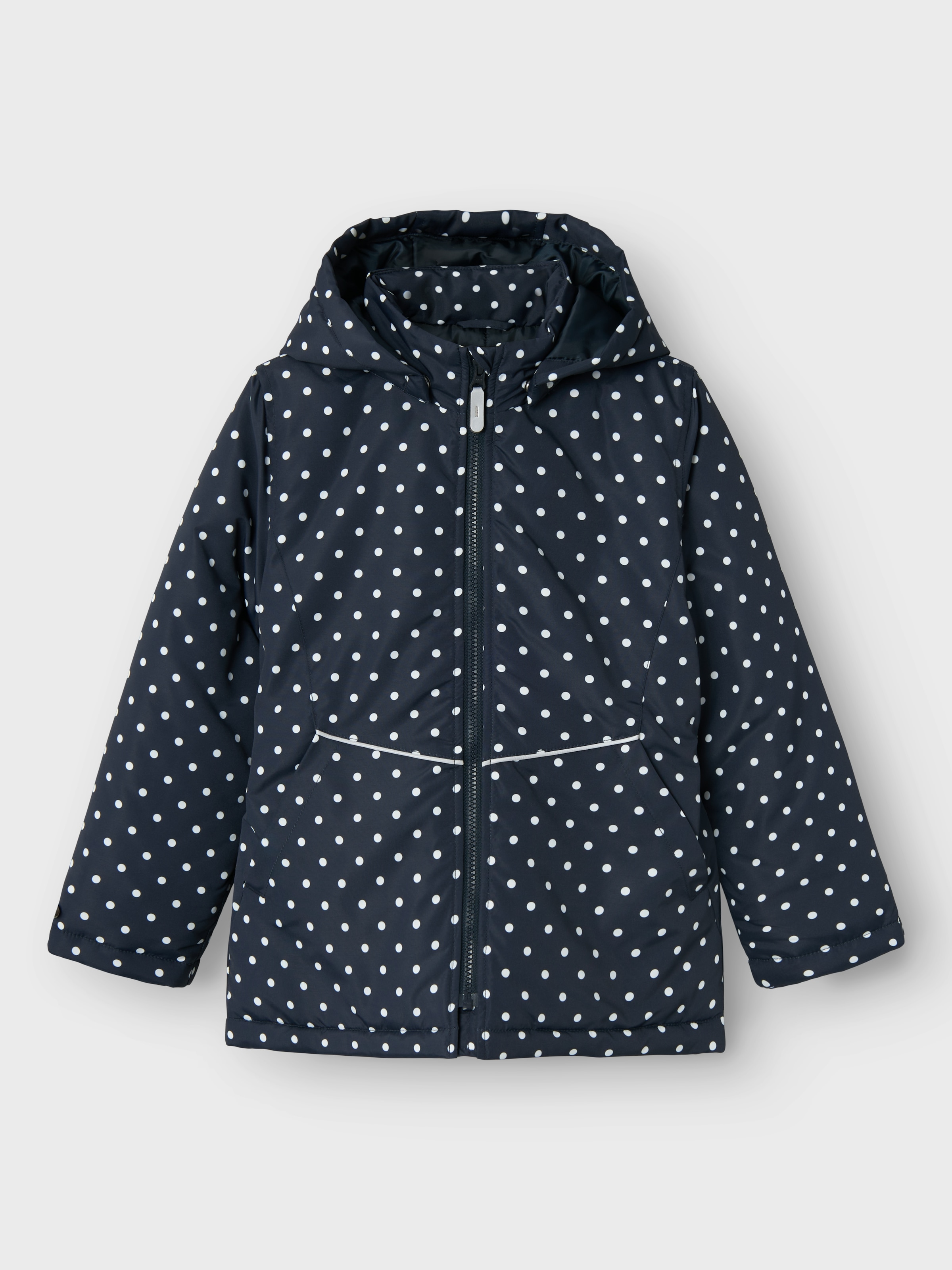 Name It Outdoorjacke »NKFMAXI JACKET AOP«, mit Kapuze, mit reflektierenden Details