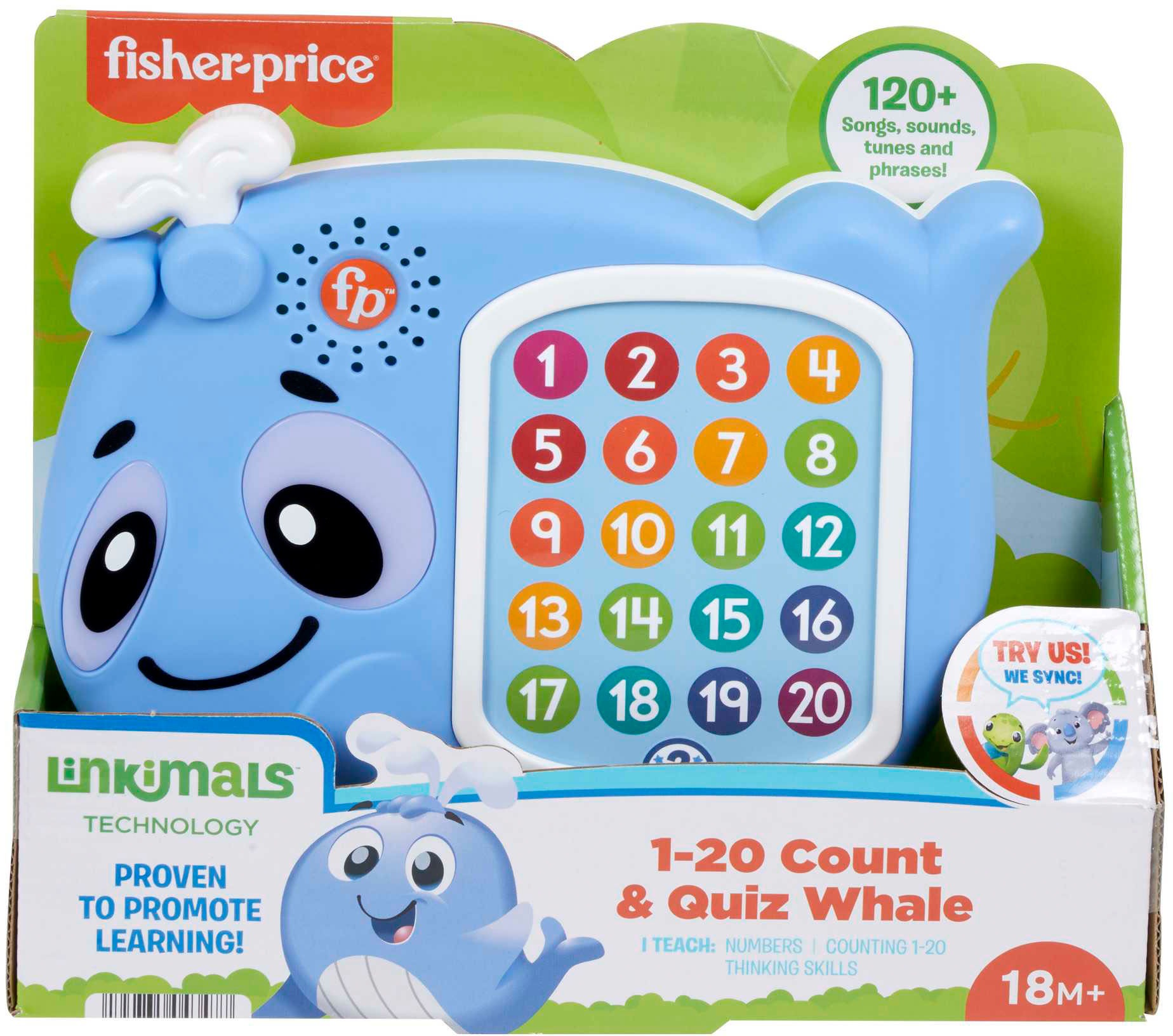 Fisher-Price® Lernspielzeug »BlinkiLinkis Quiz Wal«, mit Licht und Sound