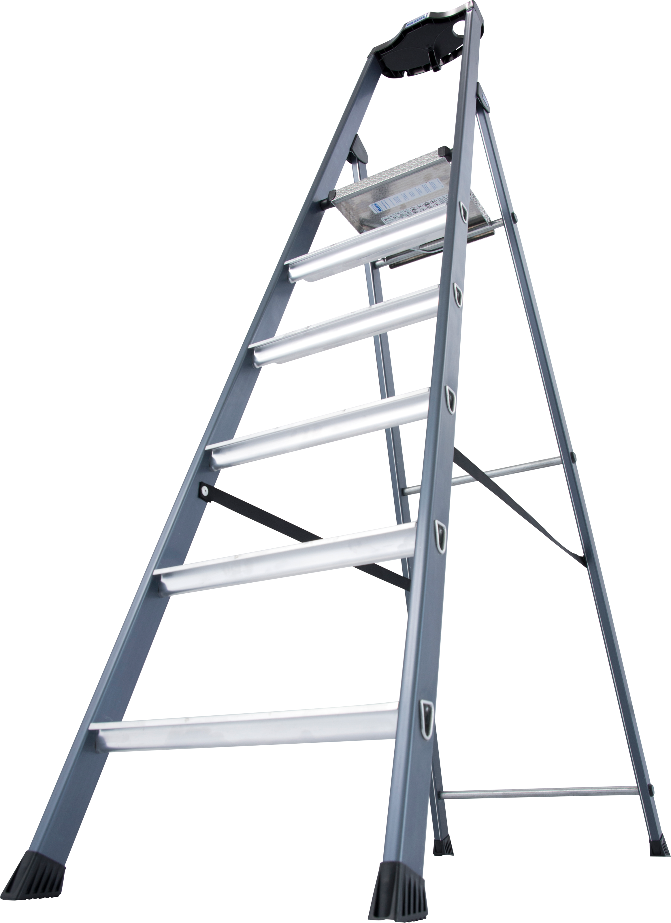 KRAUSE Stehleiter »SePro S«, Alu eloxiert, 1x6 Stufen, Arbeitshöhe ca. 325 cm