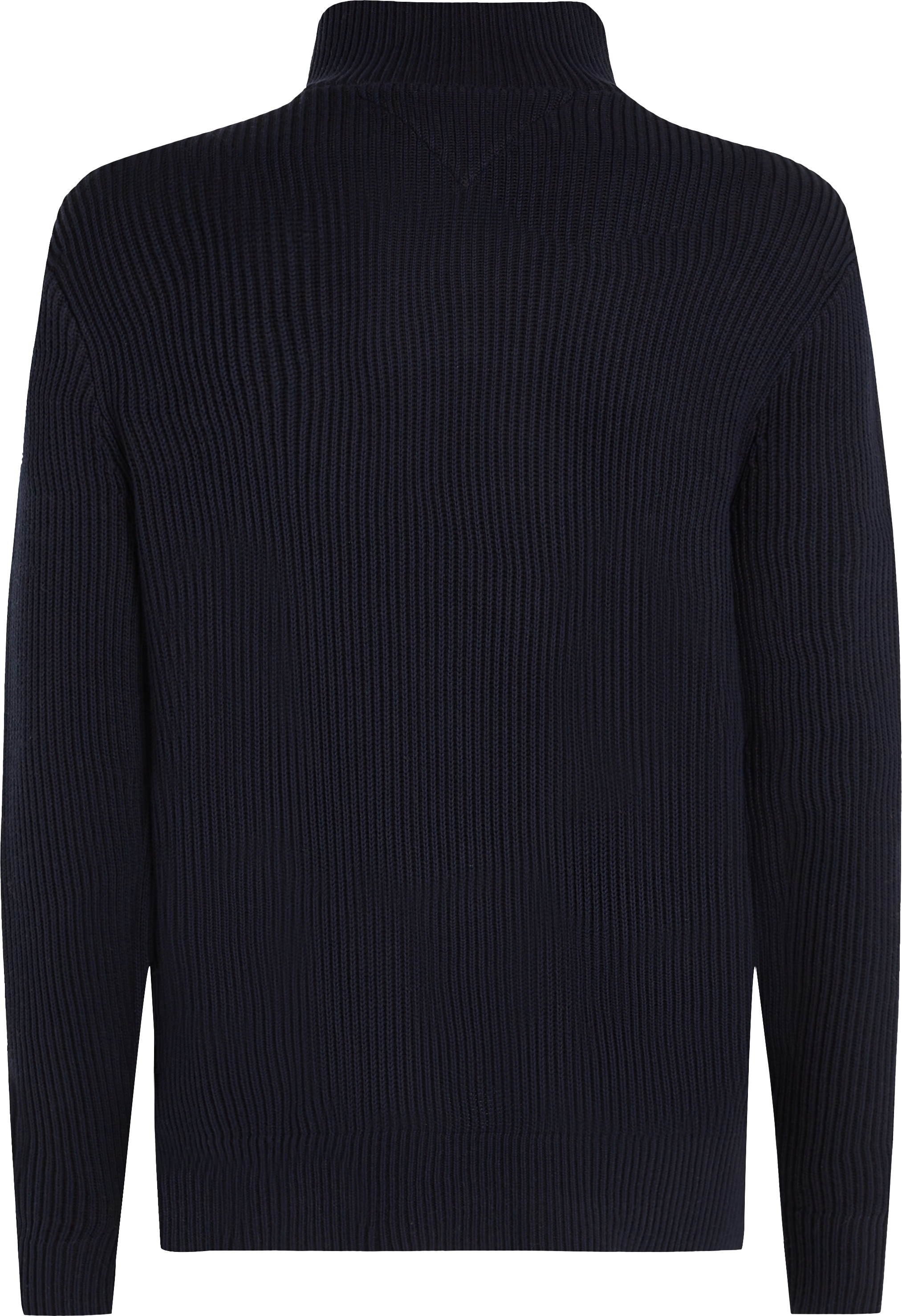 Tommy Hilfiger Big & Tall Stehkragenpullover »BT-CHUNKY CTN RIB NAUTICAL ZM-B«, in Großen Größen, Logostickerei