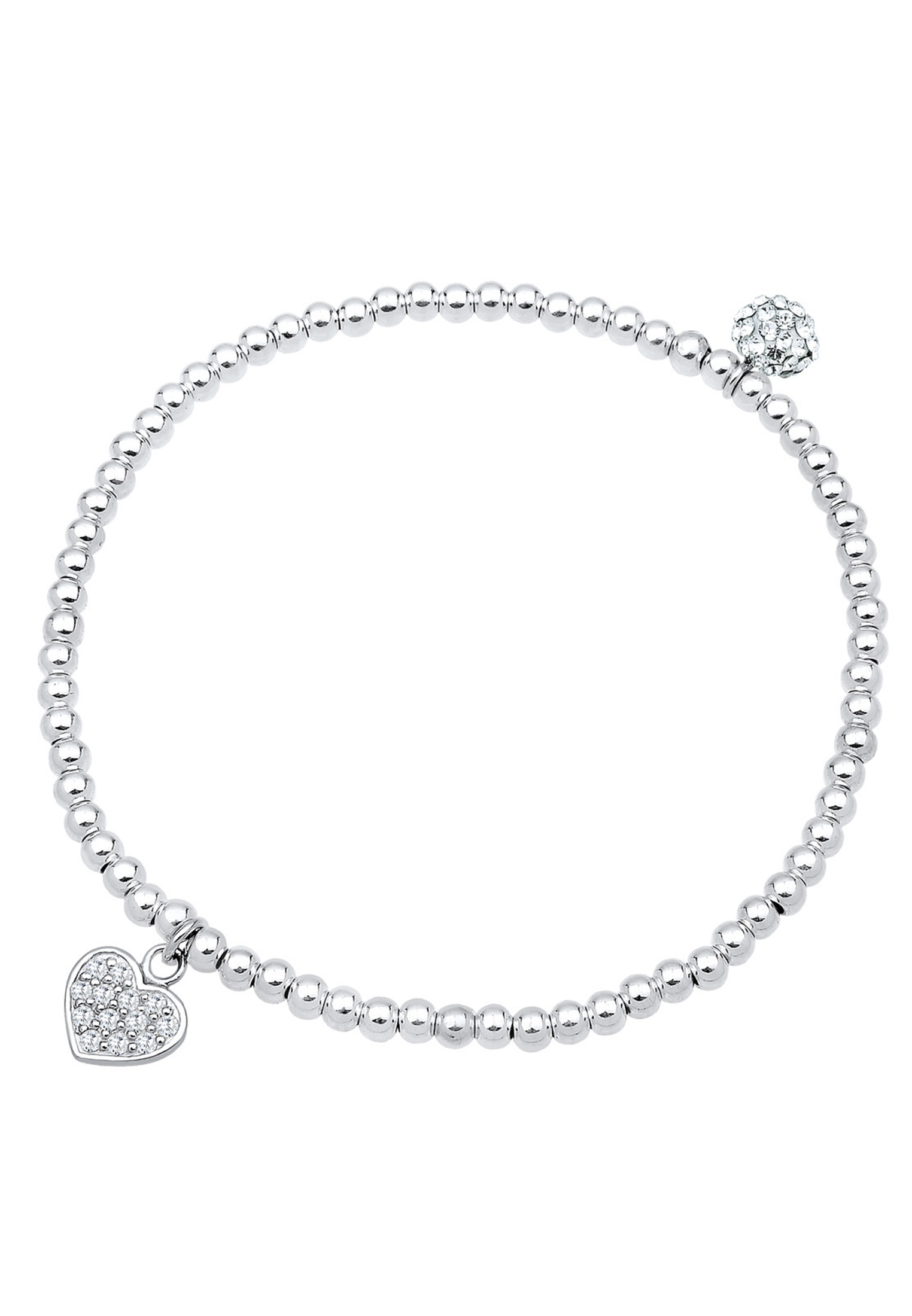 Elli Armkette »Armband Herz Symbol Kristalle 925 Silber«