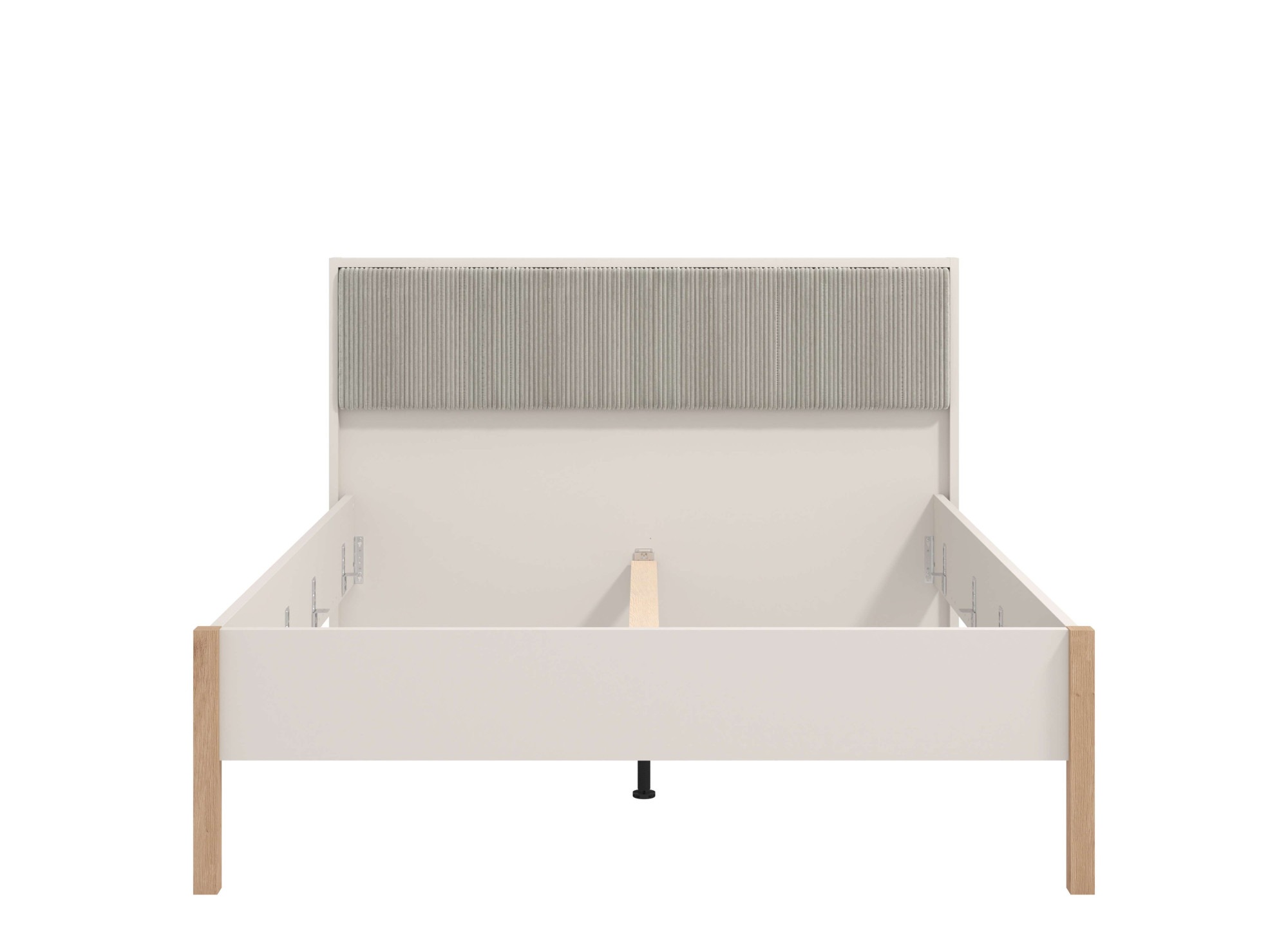Home affaire Bett »Belfort Bett, mit gepolstertem Kopfteil, bezogen mit weichem Cordstoff«, 160 oder 180x200cm, FSC®-zertifiziert, Trendfarbe cashmere