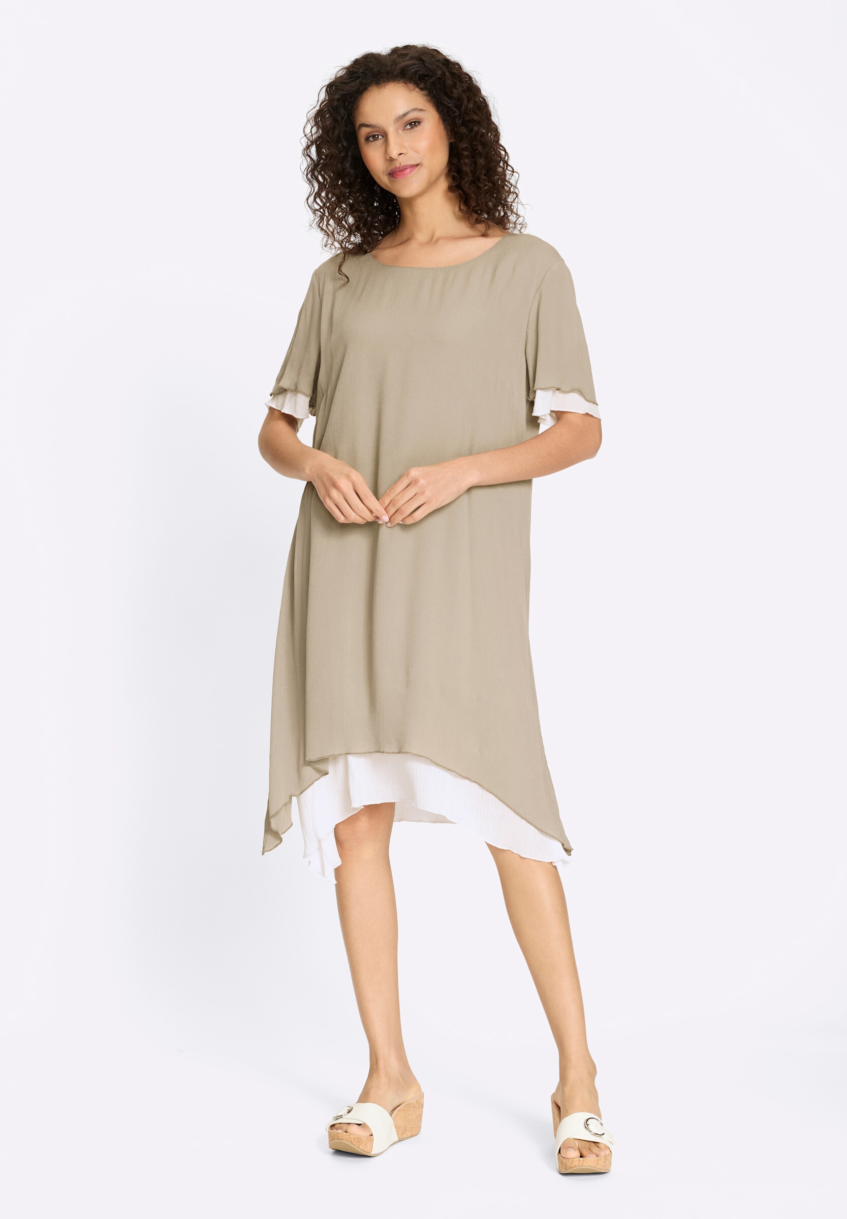 heine Sommerkleid »Kleid Sommerkleid im Lagen-Look« Ohne Taschen